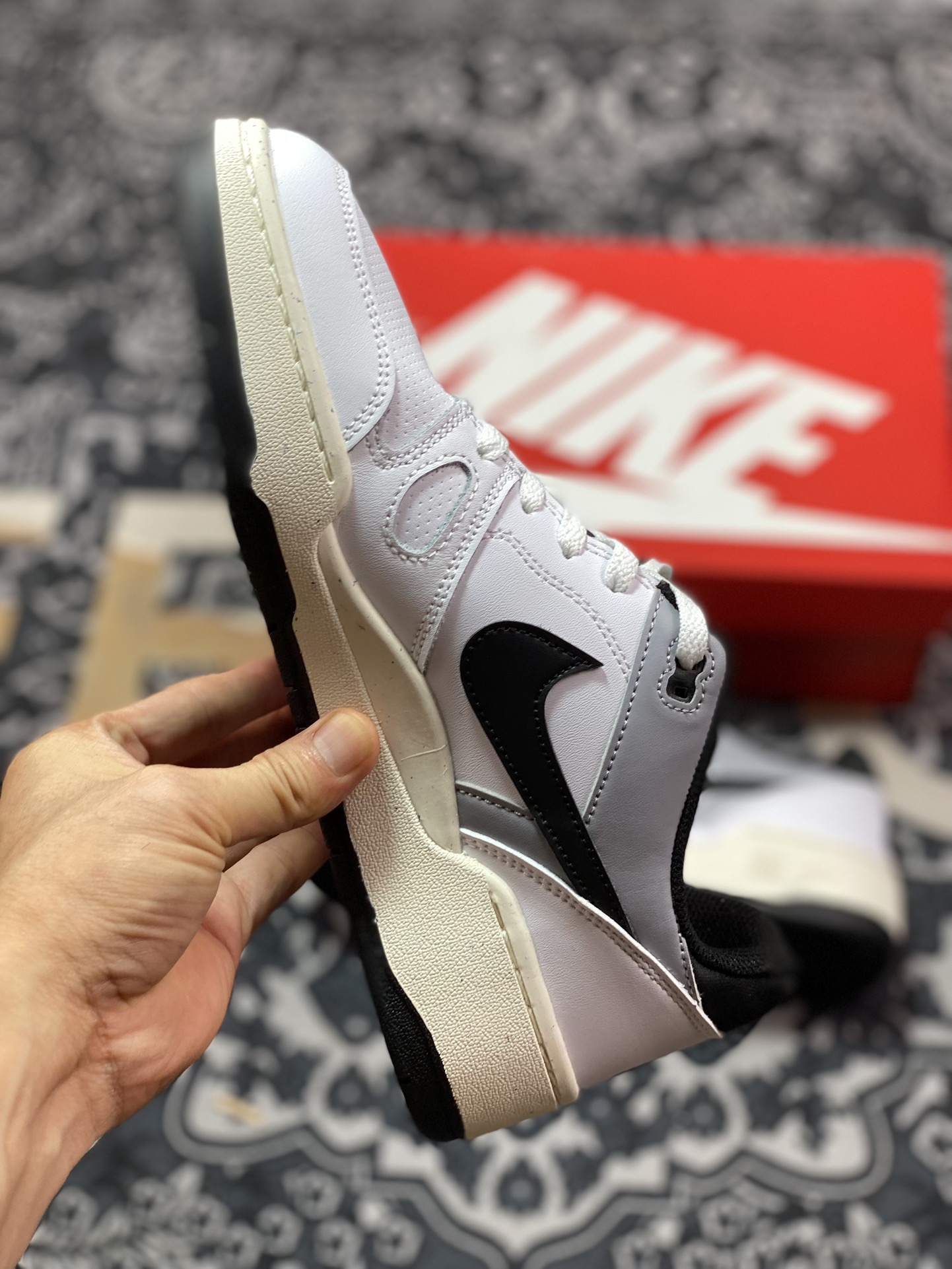 耐克Nike Full Force Low”White/Black/Grey”全力篮球板鞋“皮革白黑灰”FB1362-101