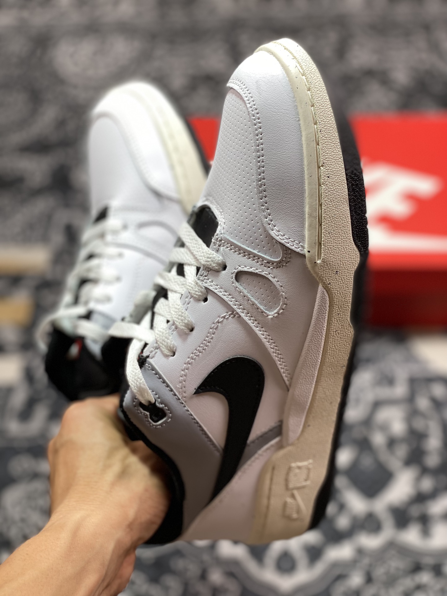 耐克Nike Full Force Low”White/Black/Grey”全力篮球板鞋“皮革白黑灰”FB1362-101