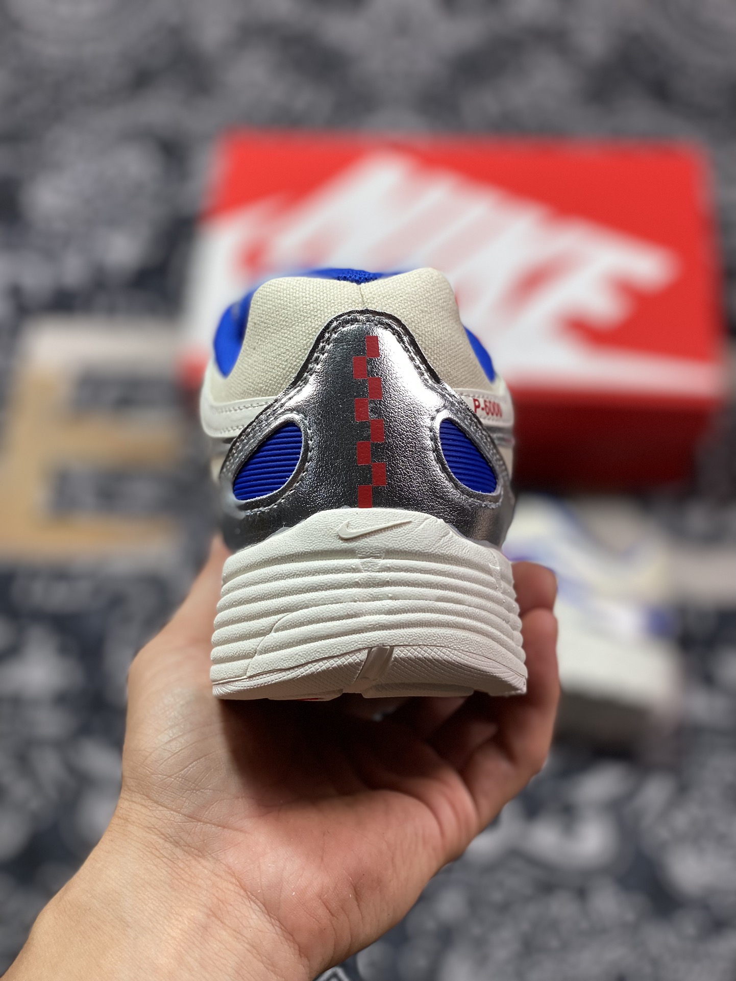 耐克Nike P-6000”China Space Exploration Pack”系列低帮复古舒适慢跑鞋“米白太空银宝蓝红”CJ7789-162