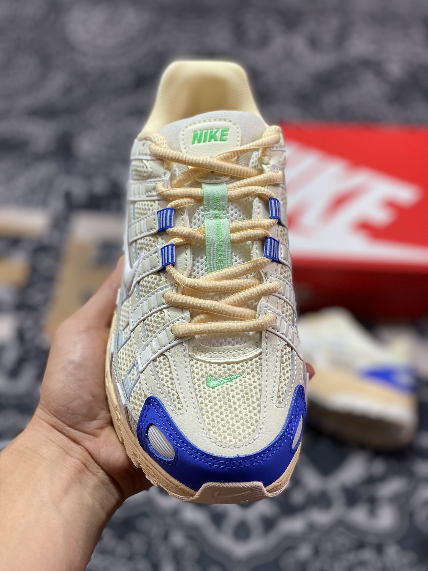 耐克Nike P-6000”Coconut Milk Blue”系列低帮复古慢跑鞋“椰奶黄蓝”FJ5443-113