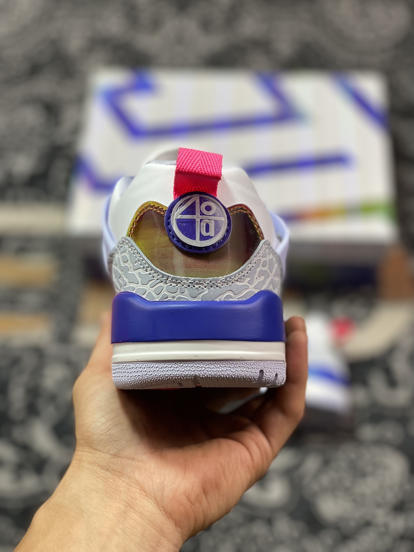 耐克Nike Air Jordan Spizike Low”White Obsidian”斯派克李混合系列低帮篮球鞋“白蓝粉东单”HF5758-151