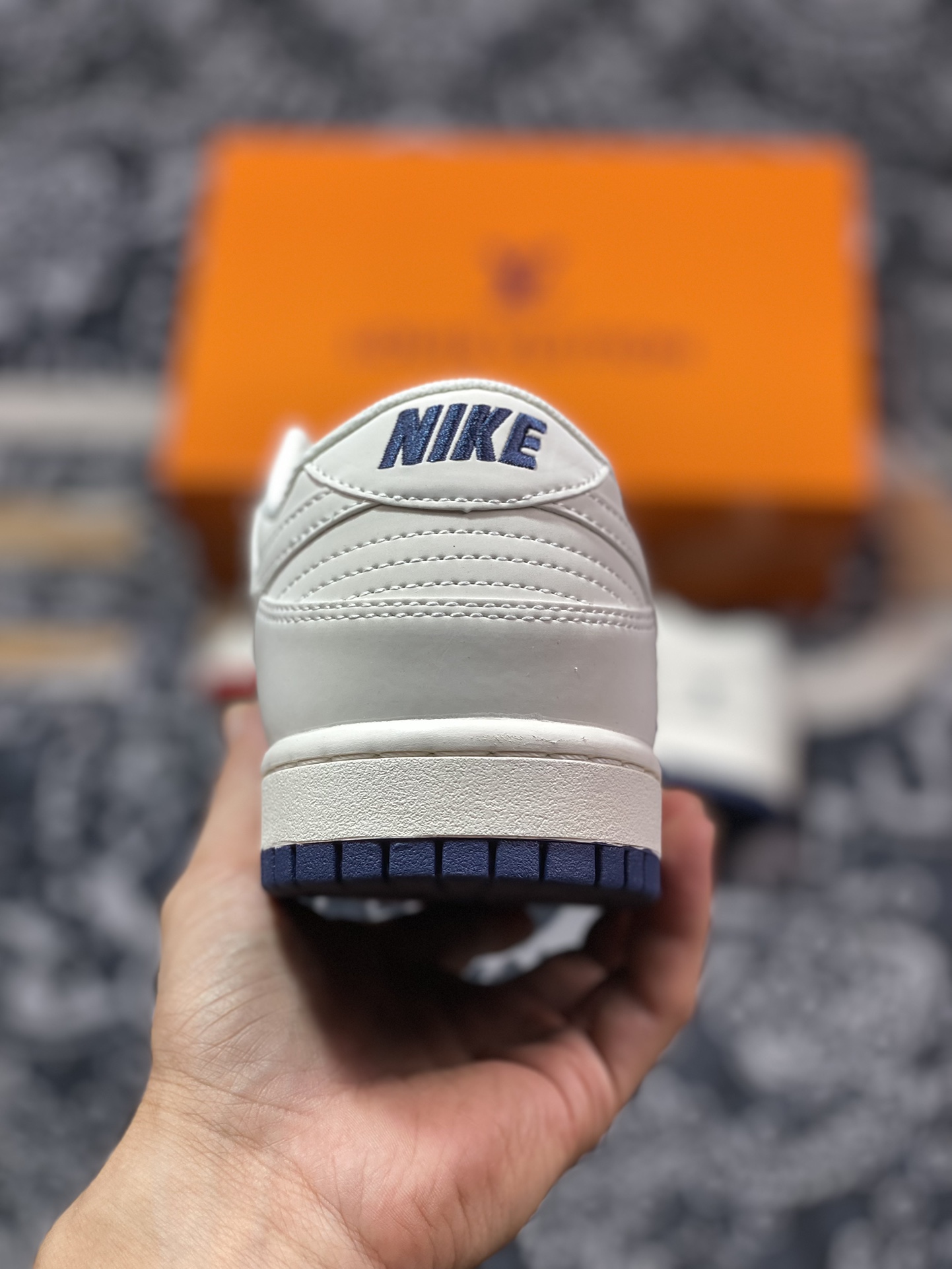 Louis Vuitton x Nike SB Dunk Low”Beige/Red/Navy/LV”扣篮板鞋“米白红藏蓝双小钩LV反光”XX2025-333