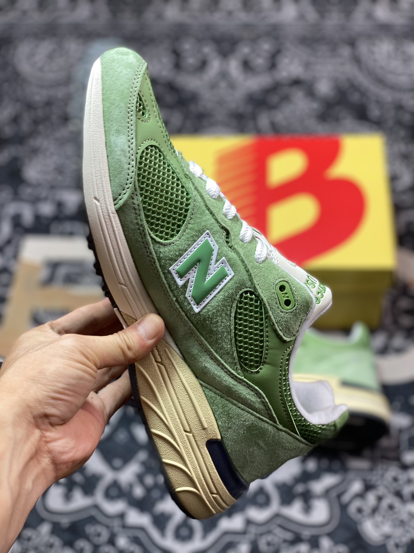 New Balance NB 993 绿色 美产官方 经典复古百搭休闲运动跑步鞋 U993WG