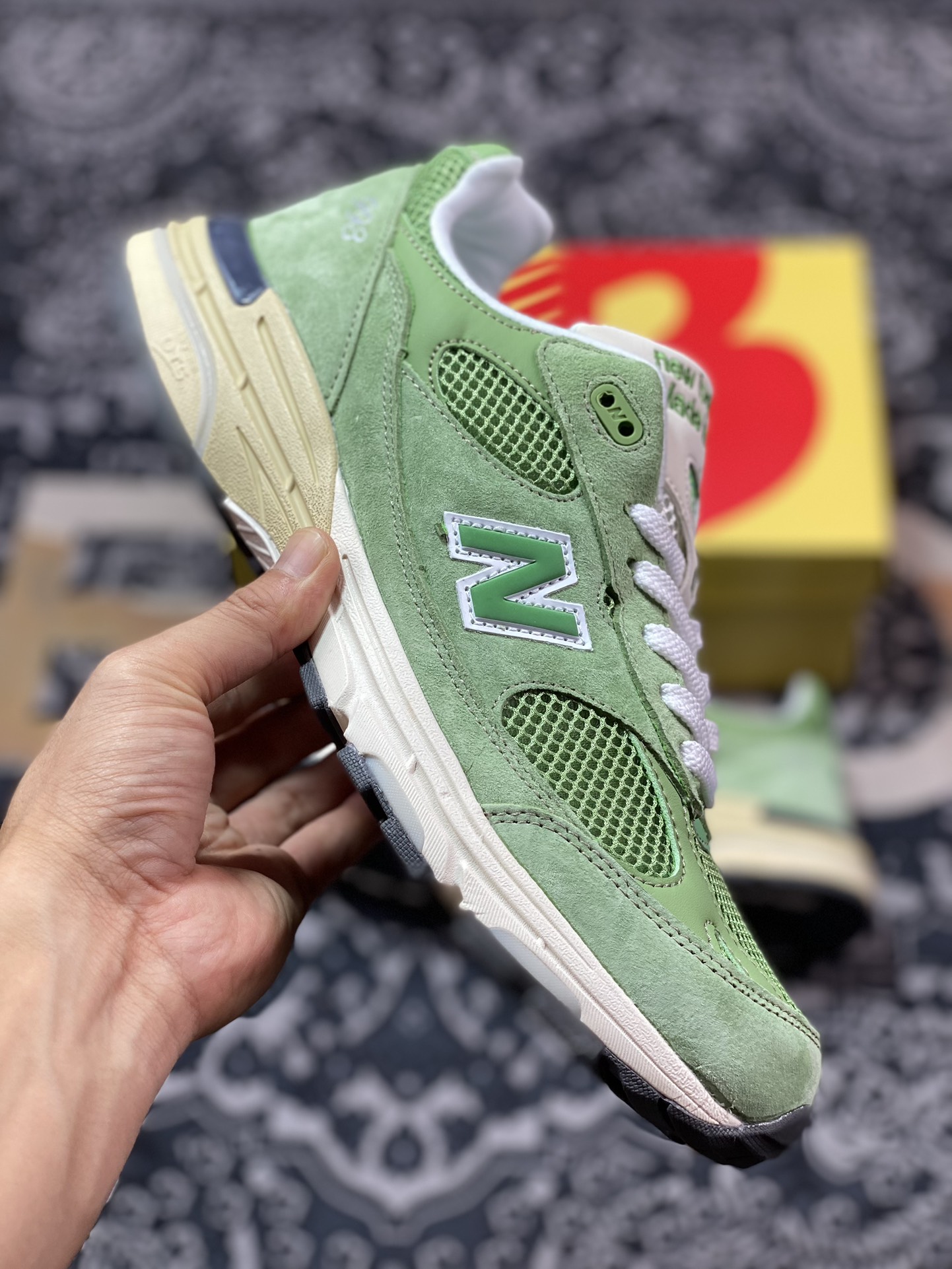 New Balance NB 993 绿色 美产官方 经典复古百搭休闲运动跑步鞋 U993WG