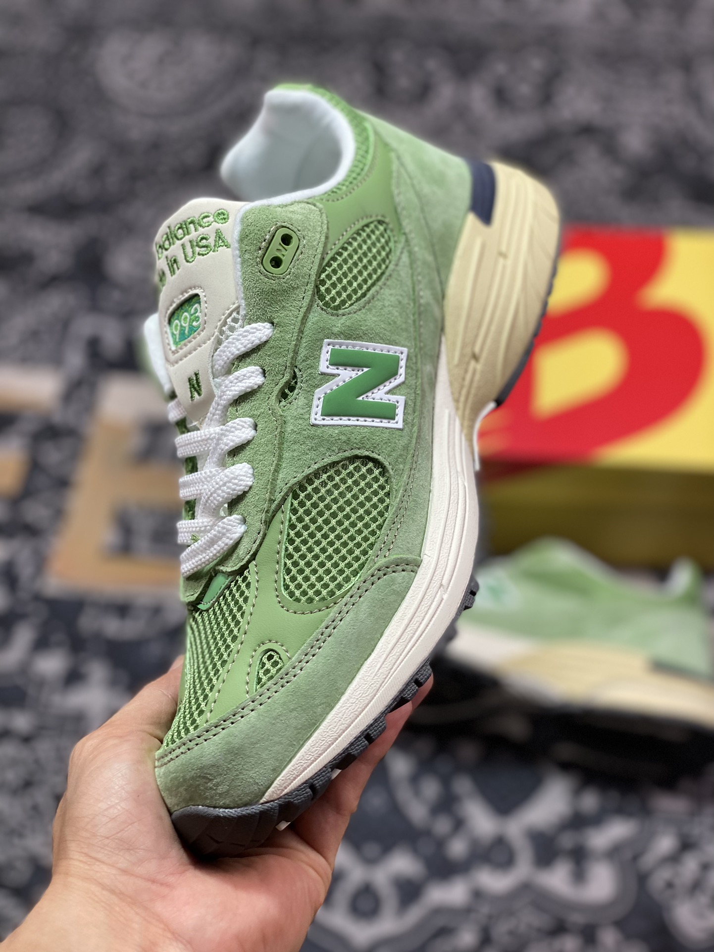 New Balance NB 993 绿色 美产官方 经典复古百搭休闲运动跑步鞋 U993WG