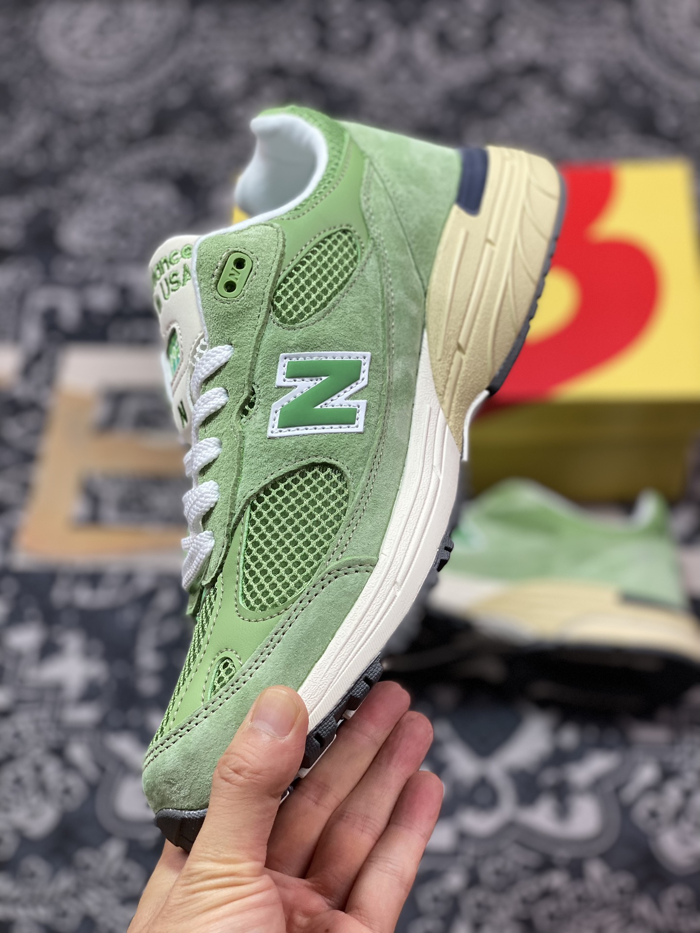 New Balance NB 993 绿色 美产官方 经典复古百搭休闲运动跑步鞋 U993WG