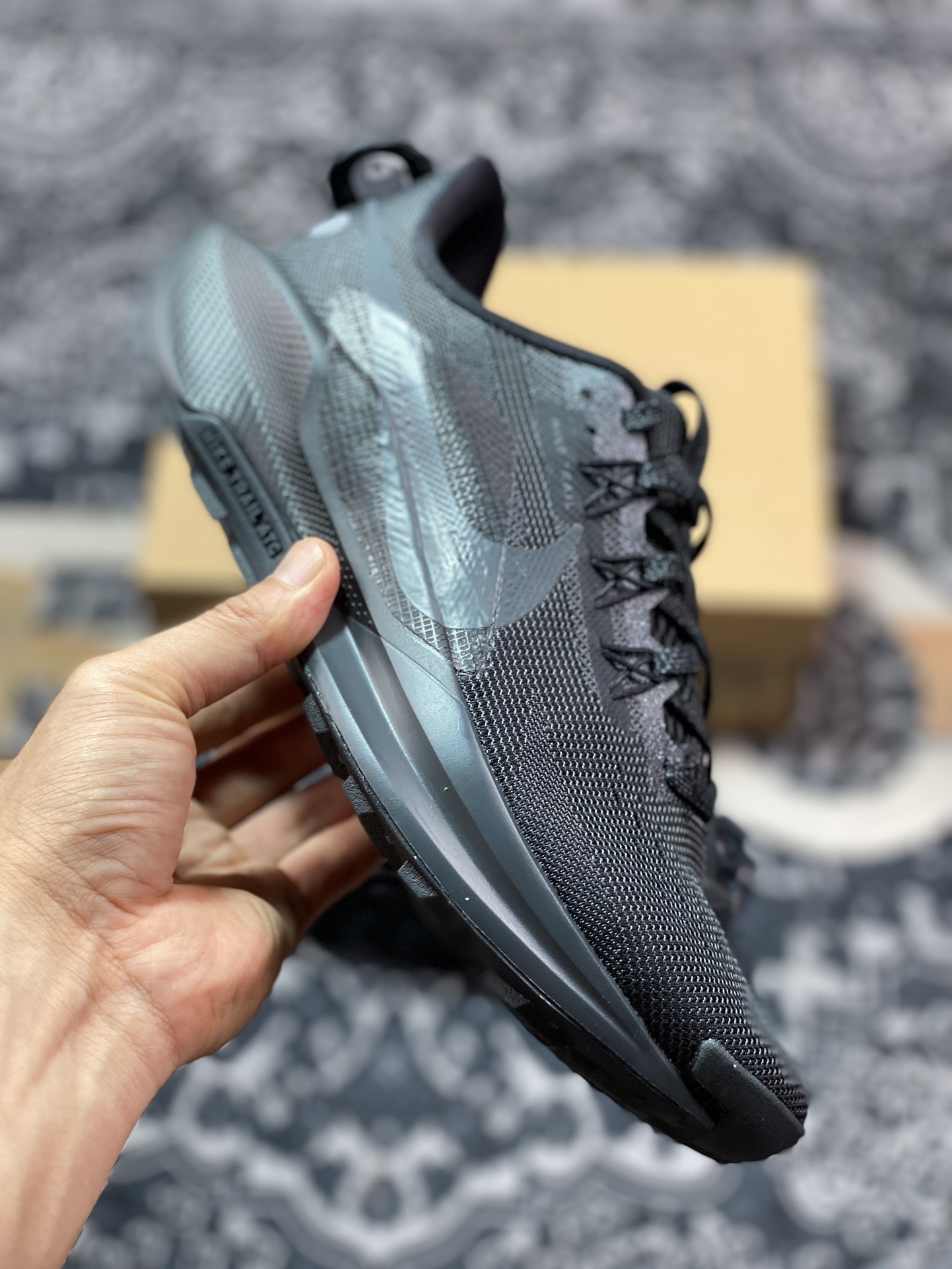 耐克Nike Reactx Pegasus Trail 5 ”Triple Black”飞马越野5代系列低帮慢跑鞋“全黑武士”DV3864-002