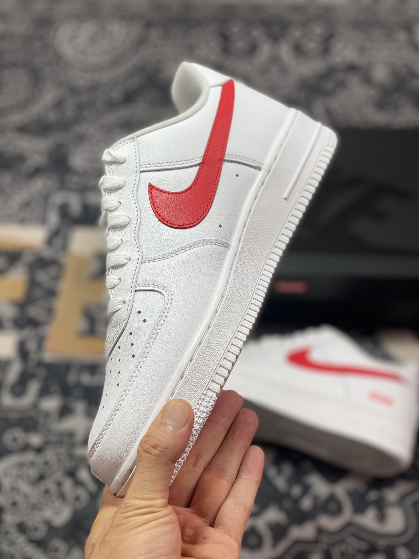 Sup x Air Force 1 Low 白红 CU9225-101