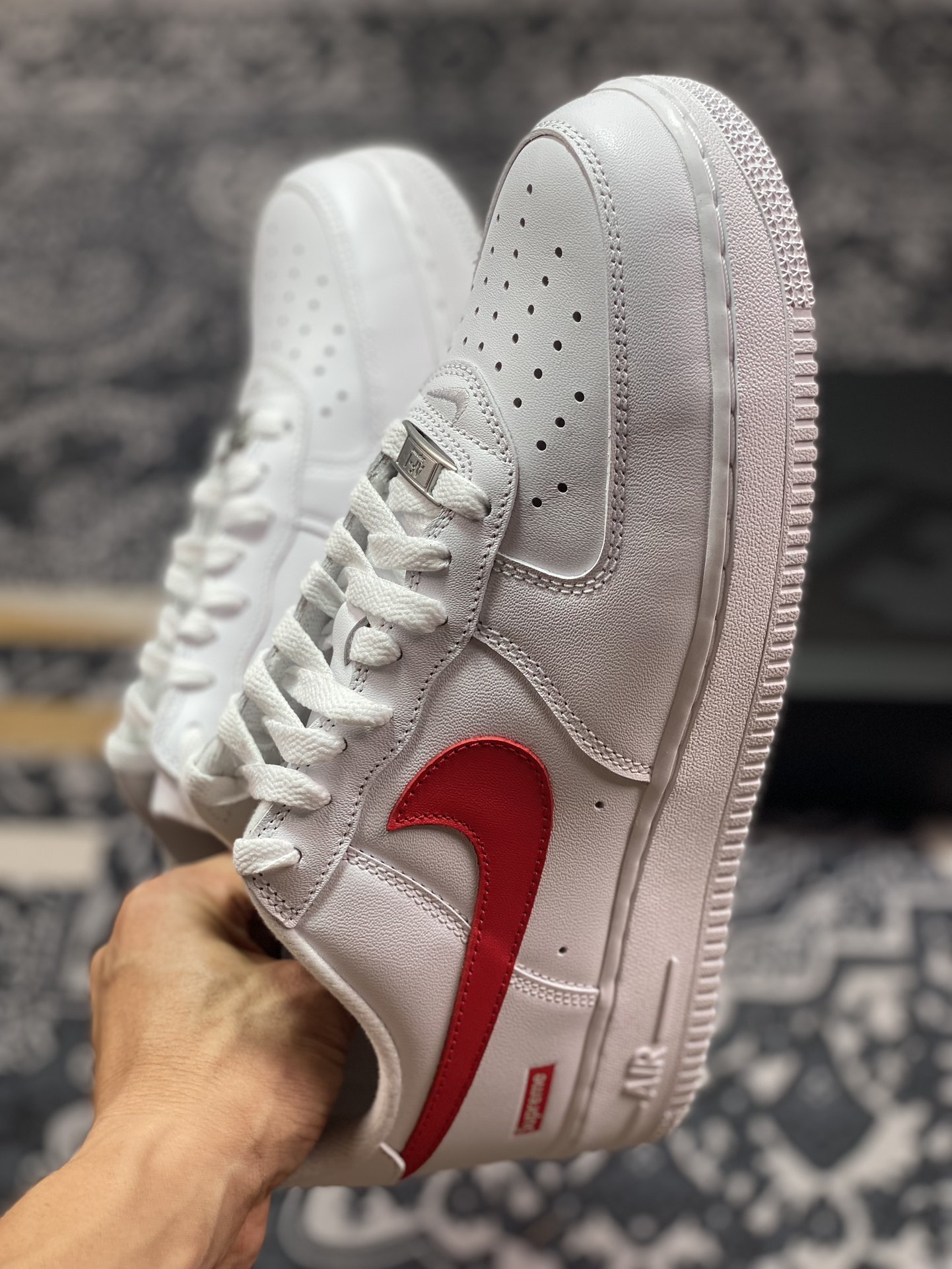 Sup x Air Force 1 Low 白红 CU9225-101