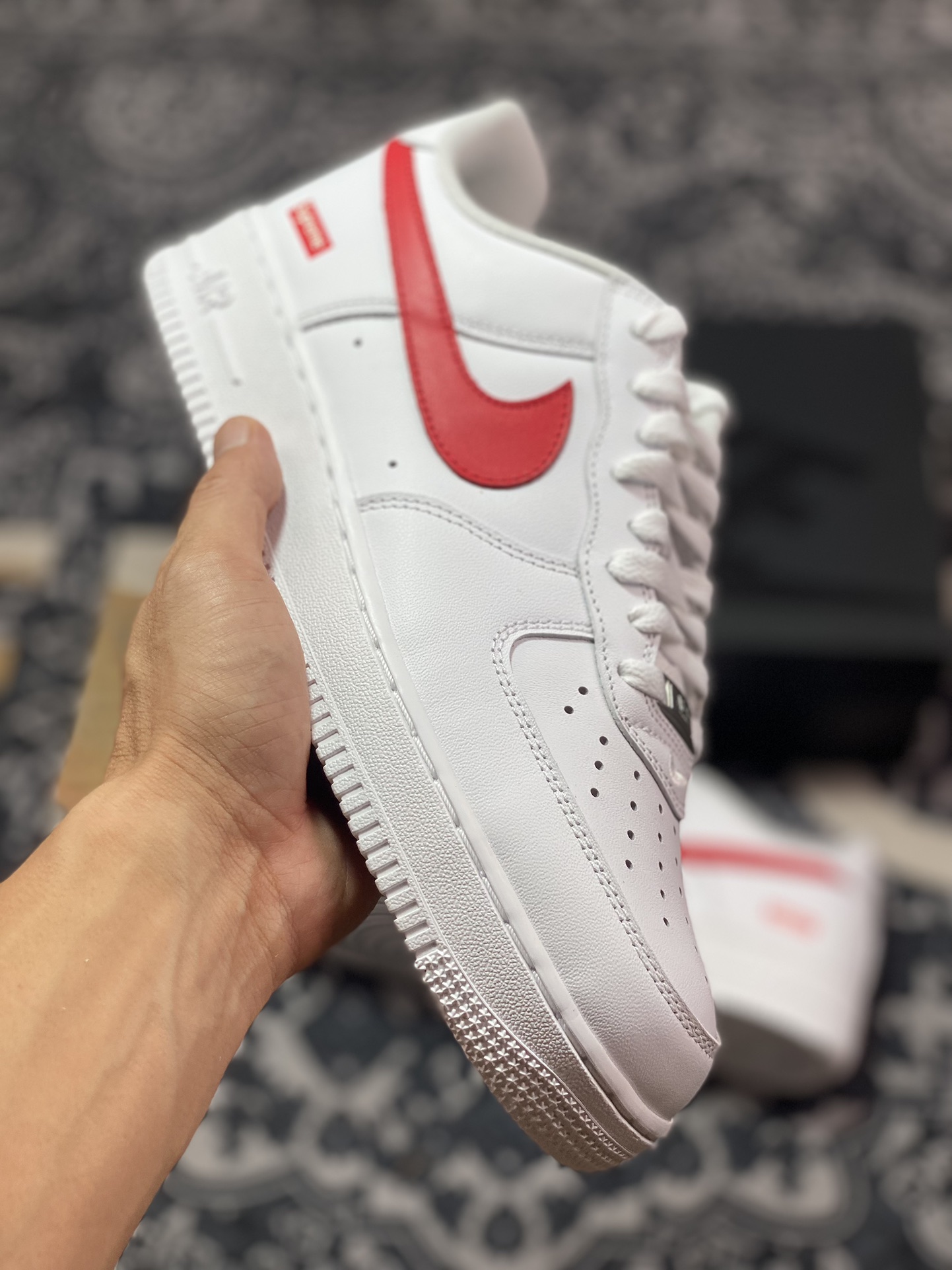 Sup x Air Force 1 Low 白红 CU9225-101