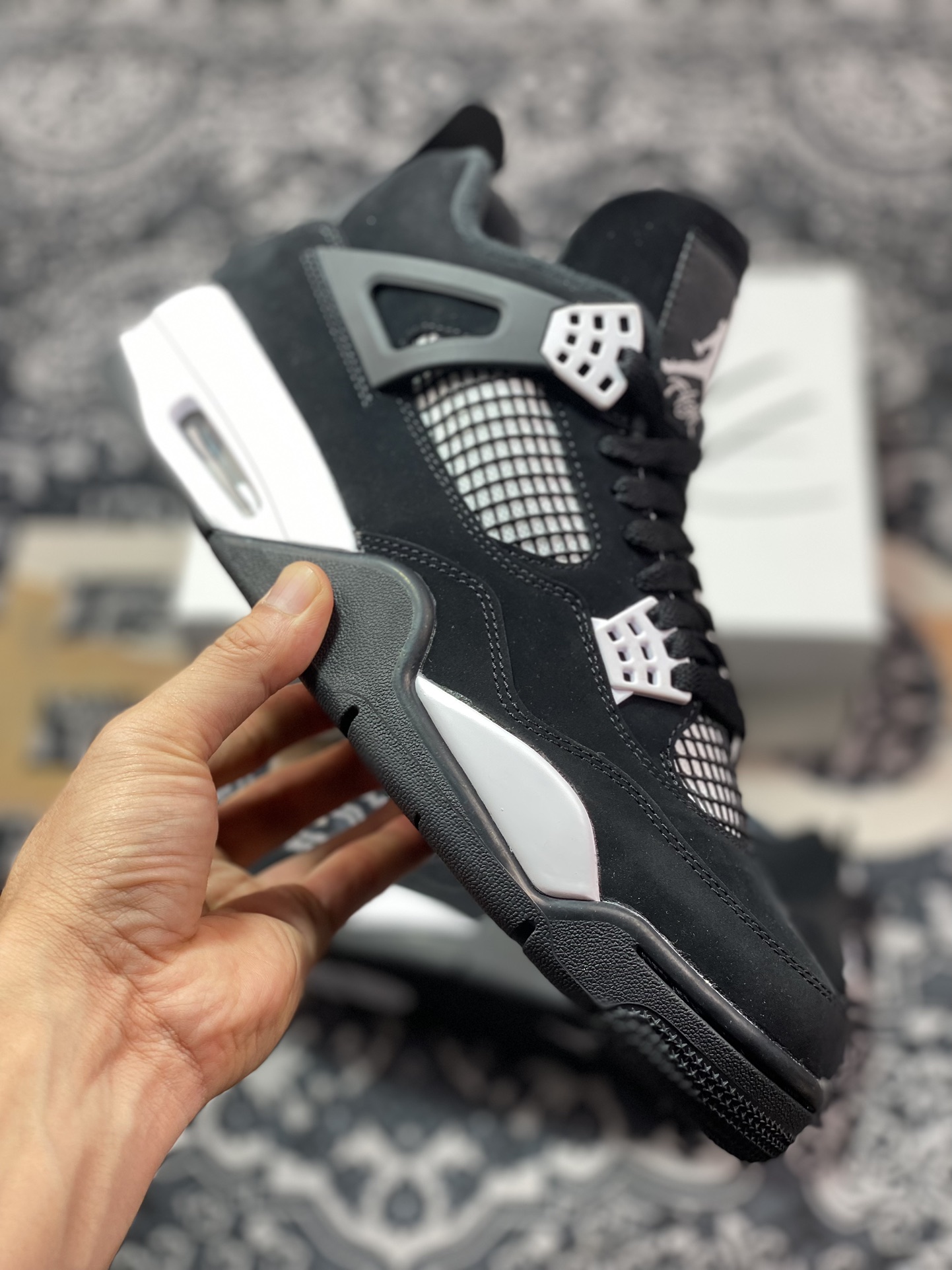 优选 Air Jordan AJ4 Retro 白黑雷公 FQ8138-001