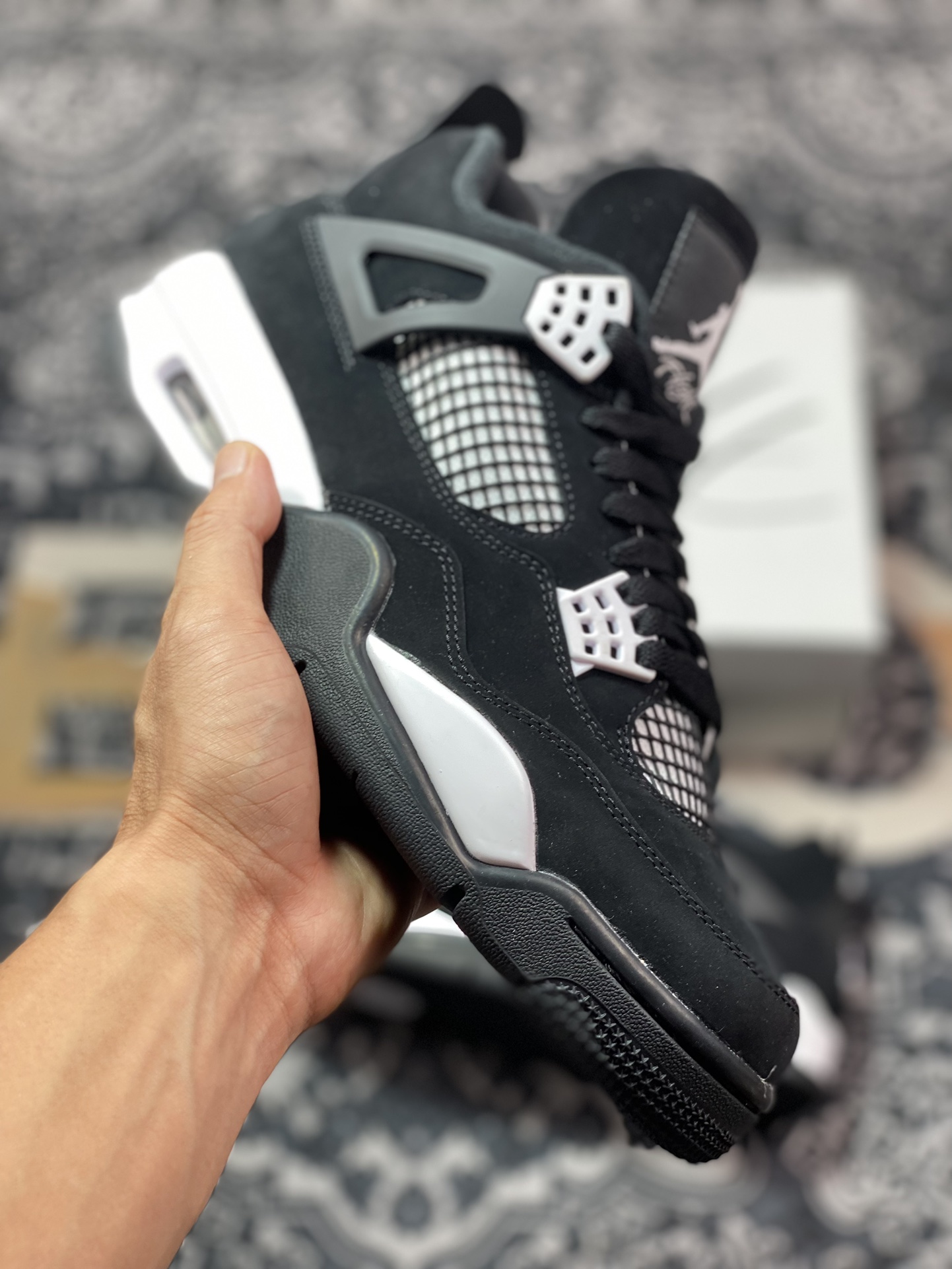 优选 Air Jordan AJ4 Retro 白黑雷公 FQ8138-001