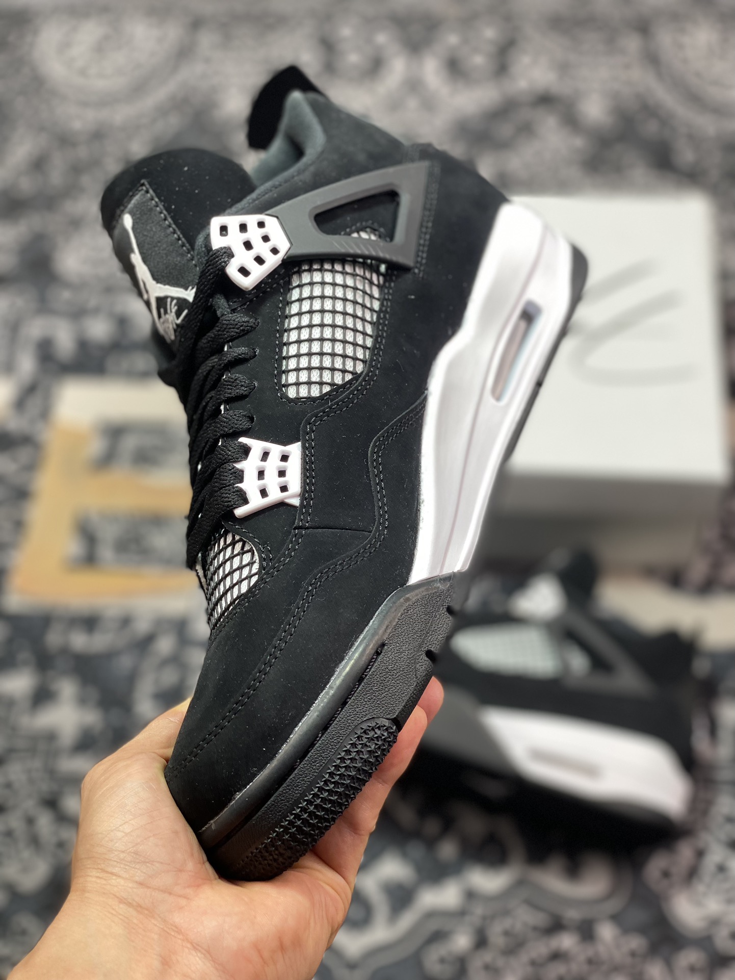 优选 Air Jordan AJ4 Retro 白黑雷公 FQ8138-001