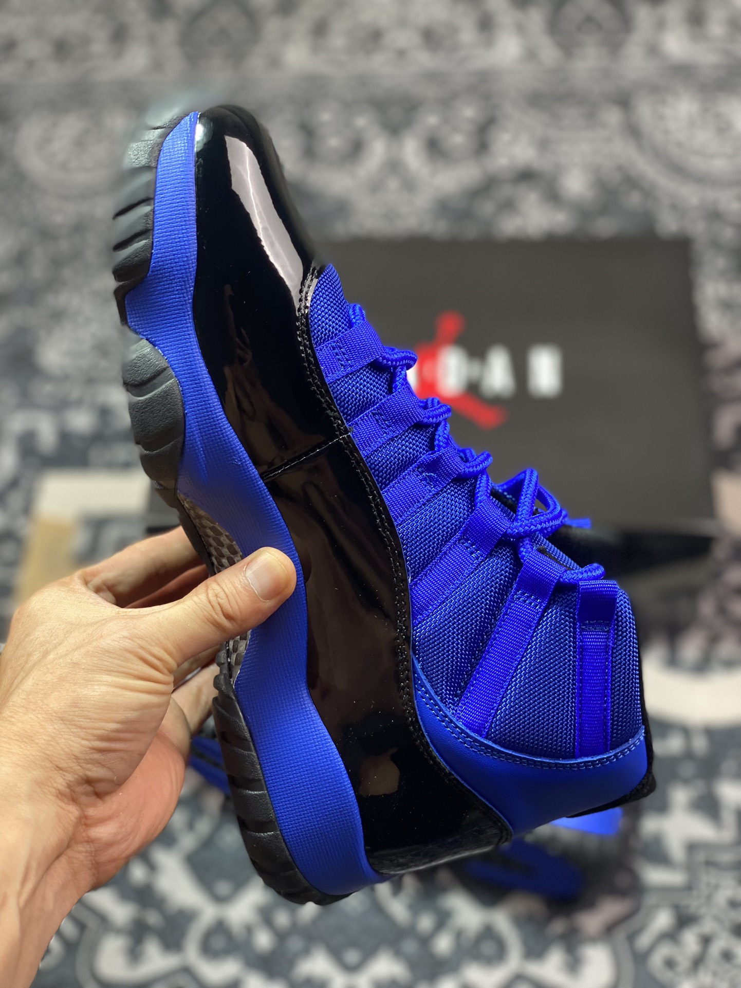 优选 Air Jordan 11 Retro AJ11 乔11黑蓝 高帮篮球鞋 CT8012-400