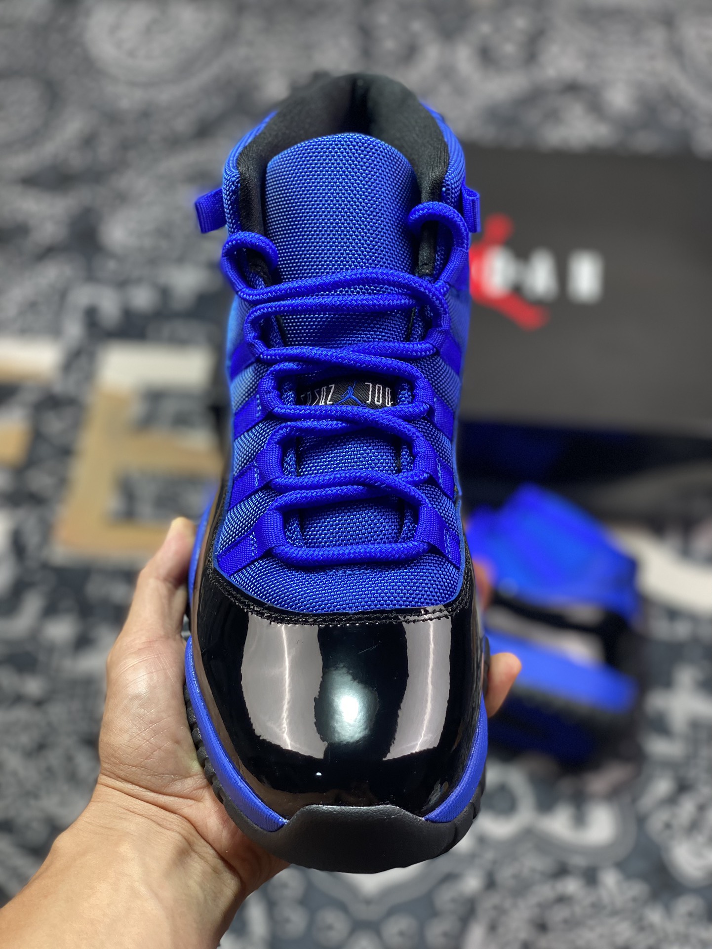 优选 Air Jordan 11 Retro AJ11 乔11黑蓝 高帮篮球鞋 CT8012-400