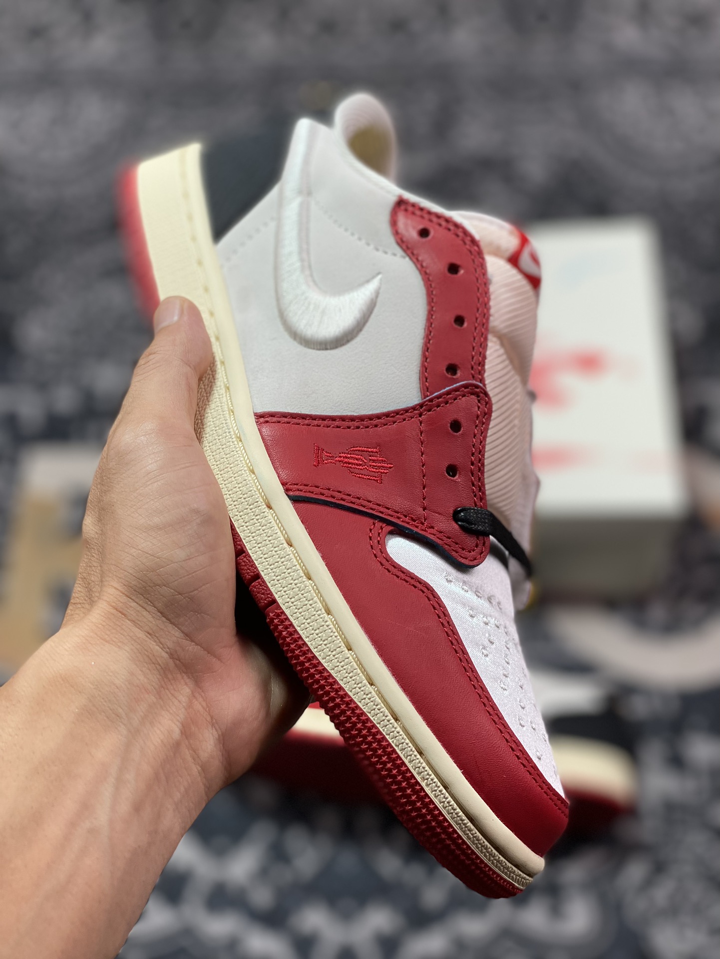 0 优选 New Xc Trophy Room x Air Jordan 1 Low OG AJ1乔1低帮文化篮球鞋 HV6157-100