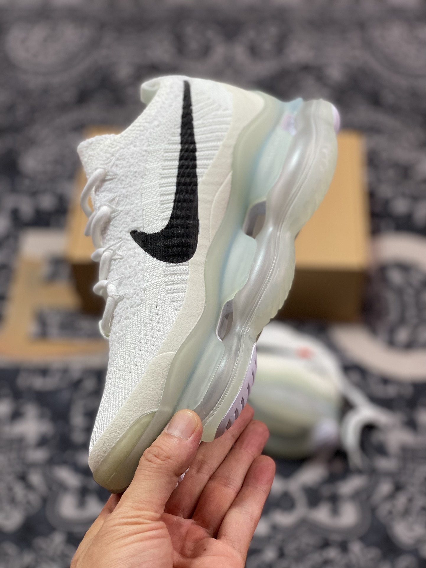 Off-White x Nike Air Max Scorpion Flyknit SE”White/Black”慢跑鞋“OW针织白黑橙”DJ4701-100