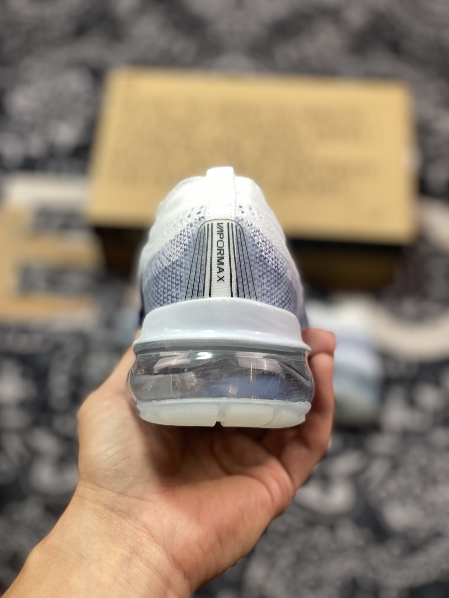 Nike Air VaporMax 2023 Flyknit FK”Pure Platinum Court Blue”2023款全掌气垫慢跑鞋“针织白藏蓝”DV1678-009