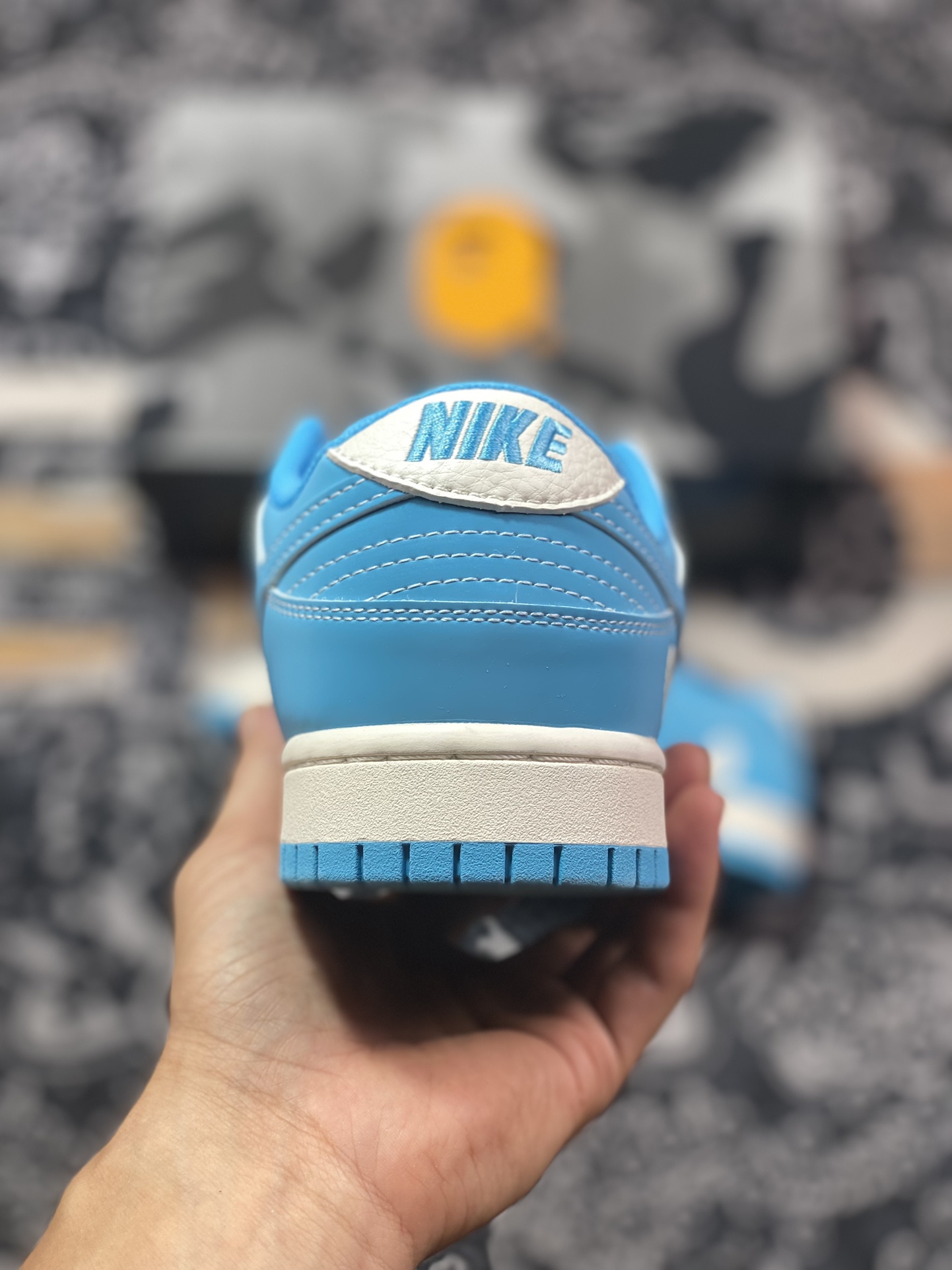 原装级别NK Dunk Low Retro ”DIY高端定制” Bape米灰蓝 BB8969-002