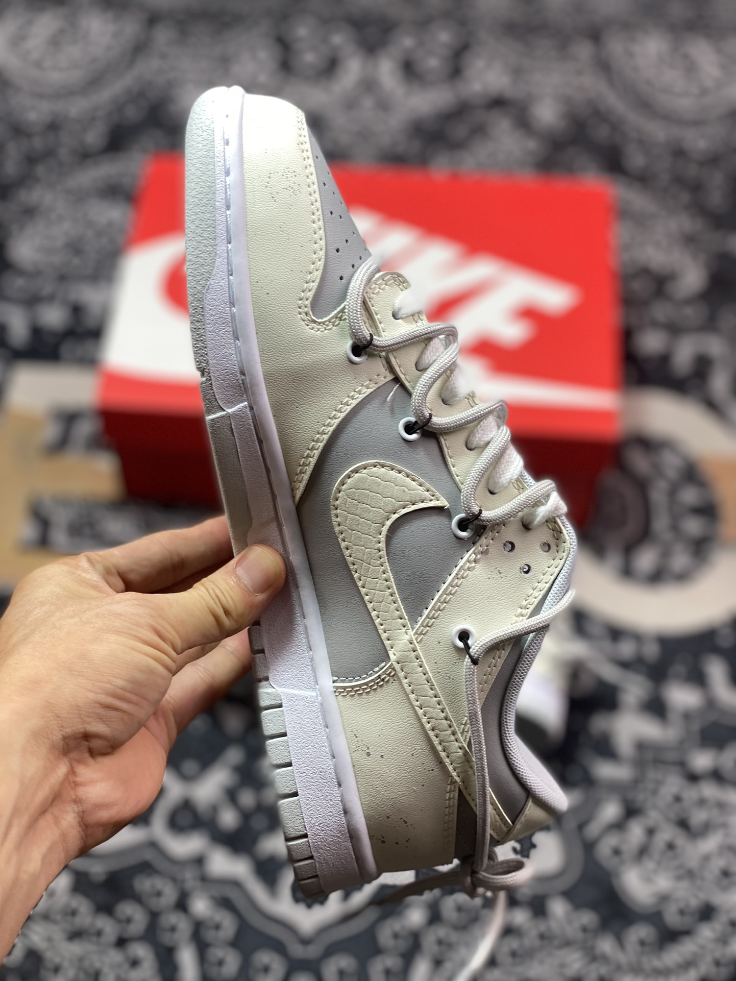 原装级别 Nike SB Dunk Low 白龙马 灰白 HF0730-160