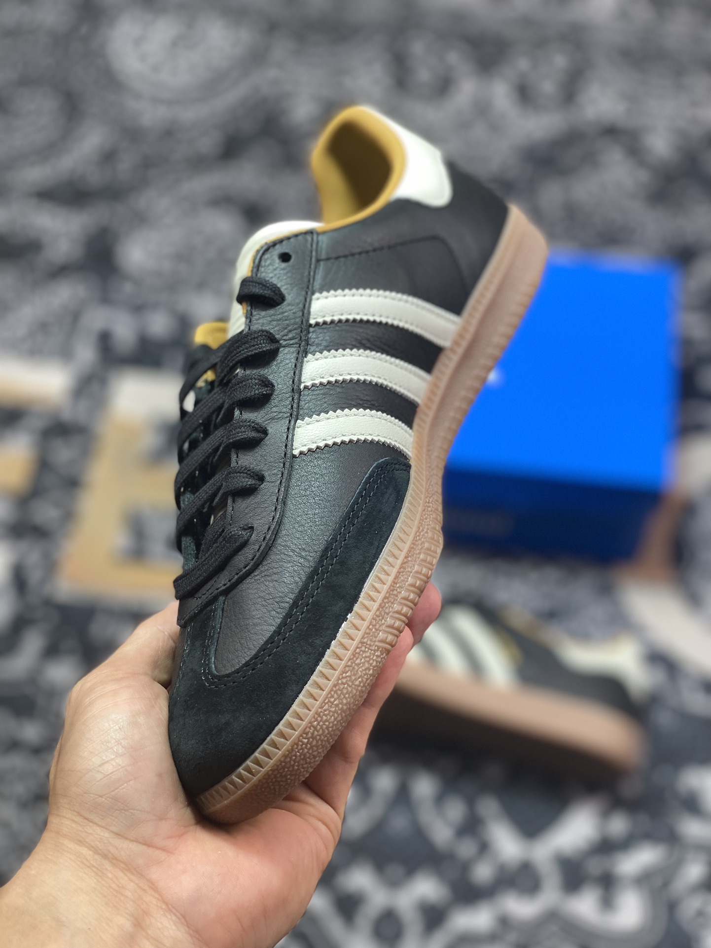 优选 原装级别 总裁 JJJJound x adidas originals Samba OG11低帮 板鞋 黑灰色 ID8707