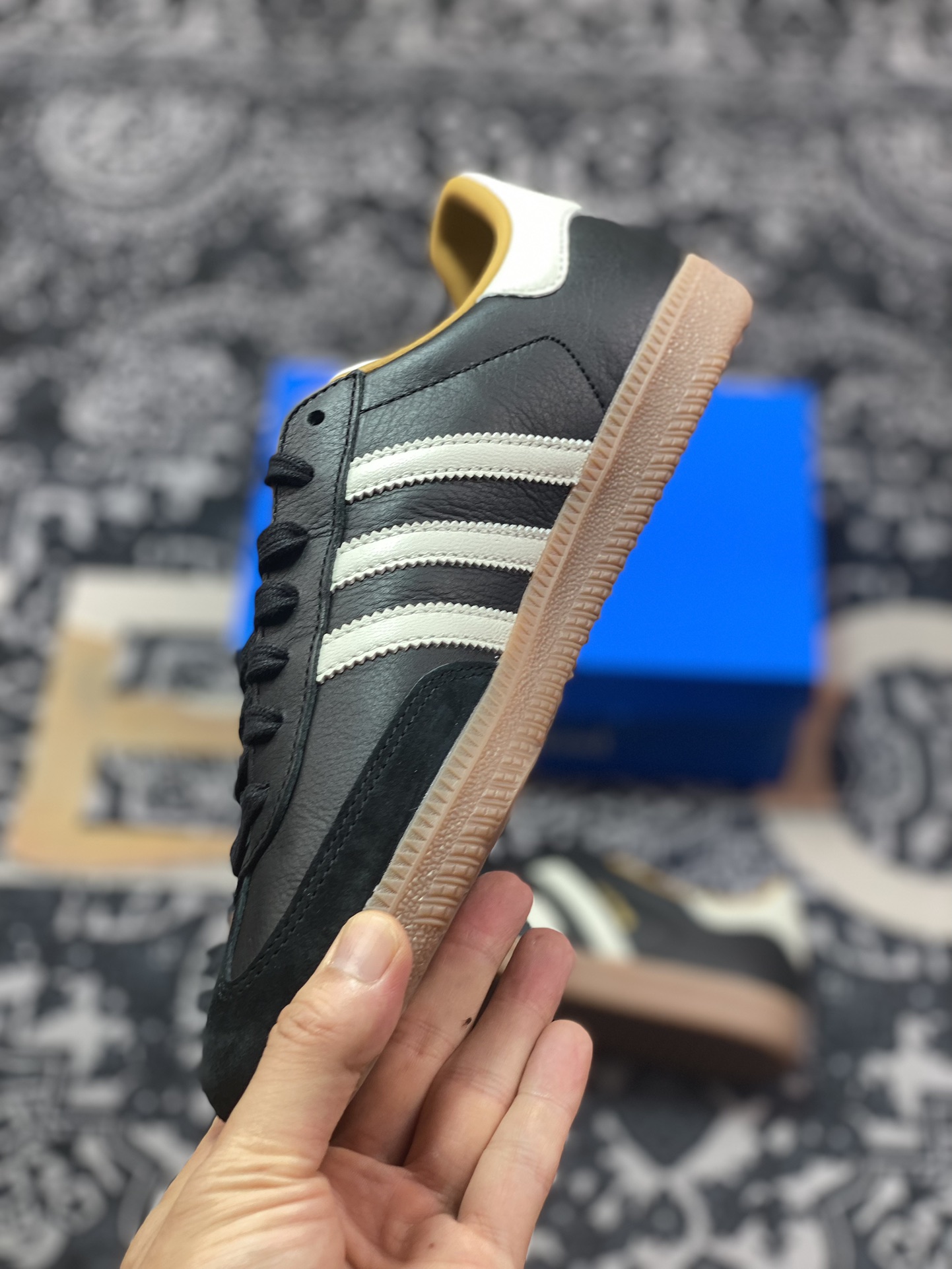 优选 原装级别 总裁 JJJJound x adidas originals Samba OG11低帮 板鞋 黑灰色 ID8707