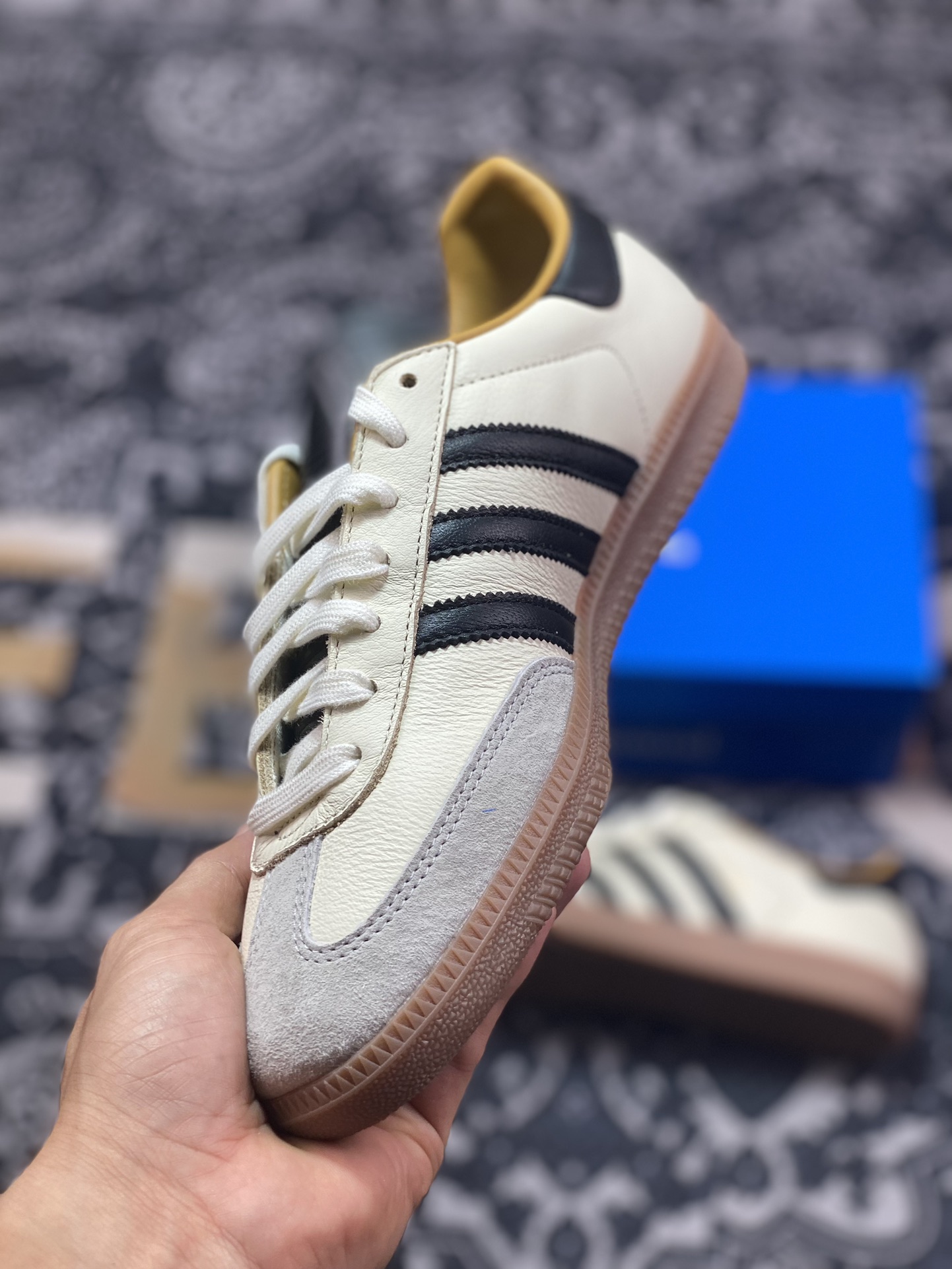 优选 原装级别 总裁 JJJJound x adidas originals Samba OG11低帮 板鞋 黑米色 ID8708