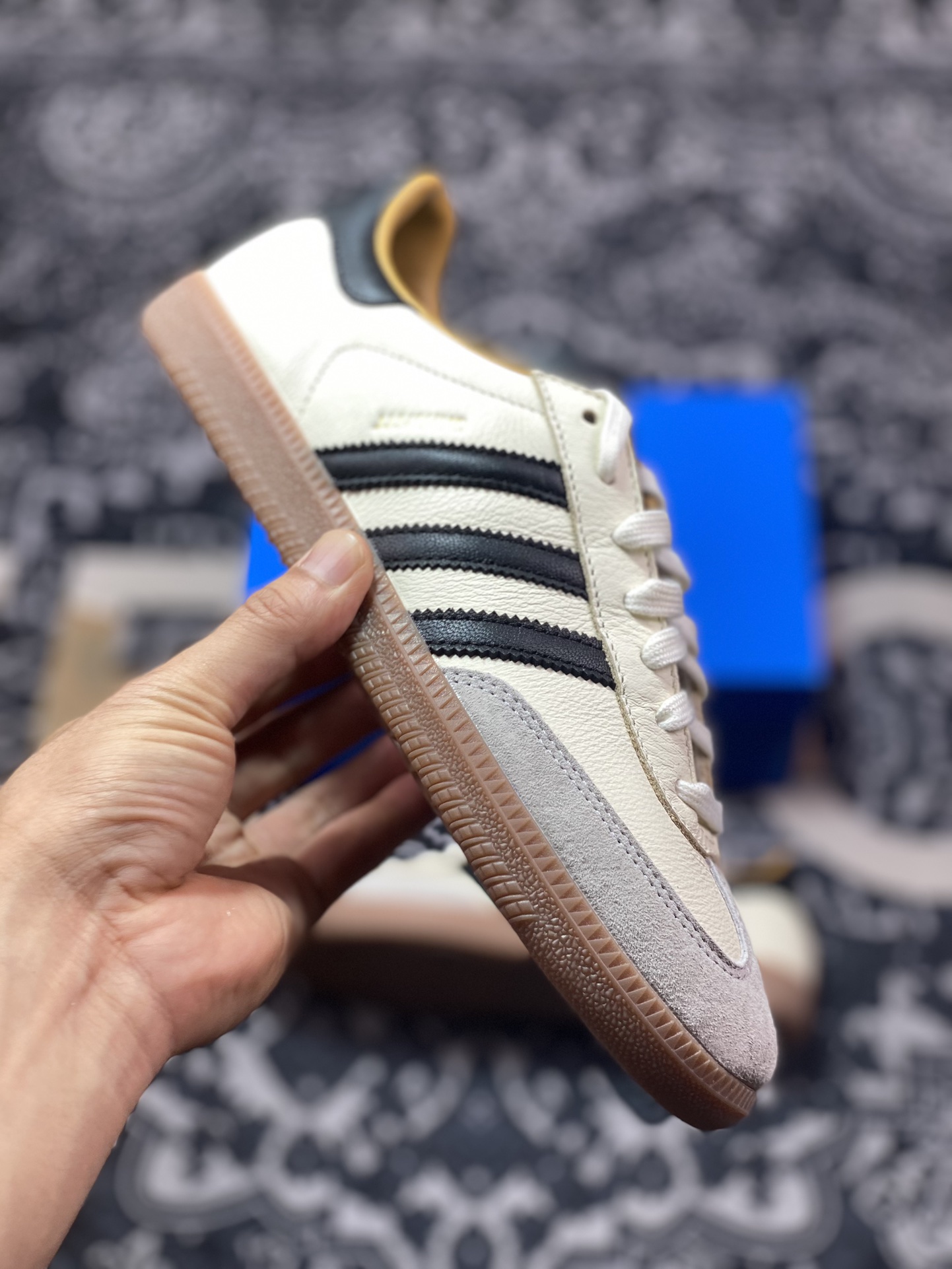 优选 原装级别 总裁 JJJJound x adidas originals Samba OG11低帮 板鞋 黑米色 ID8708