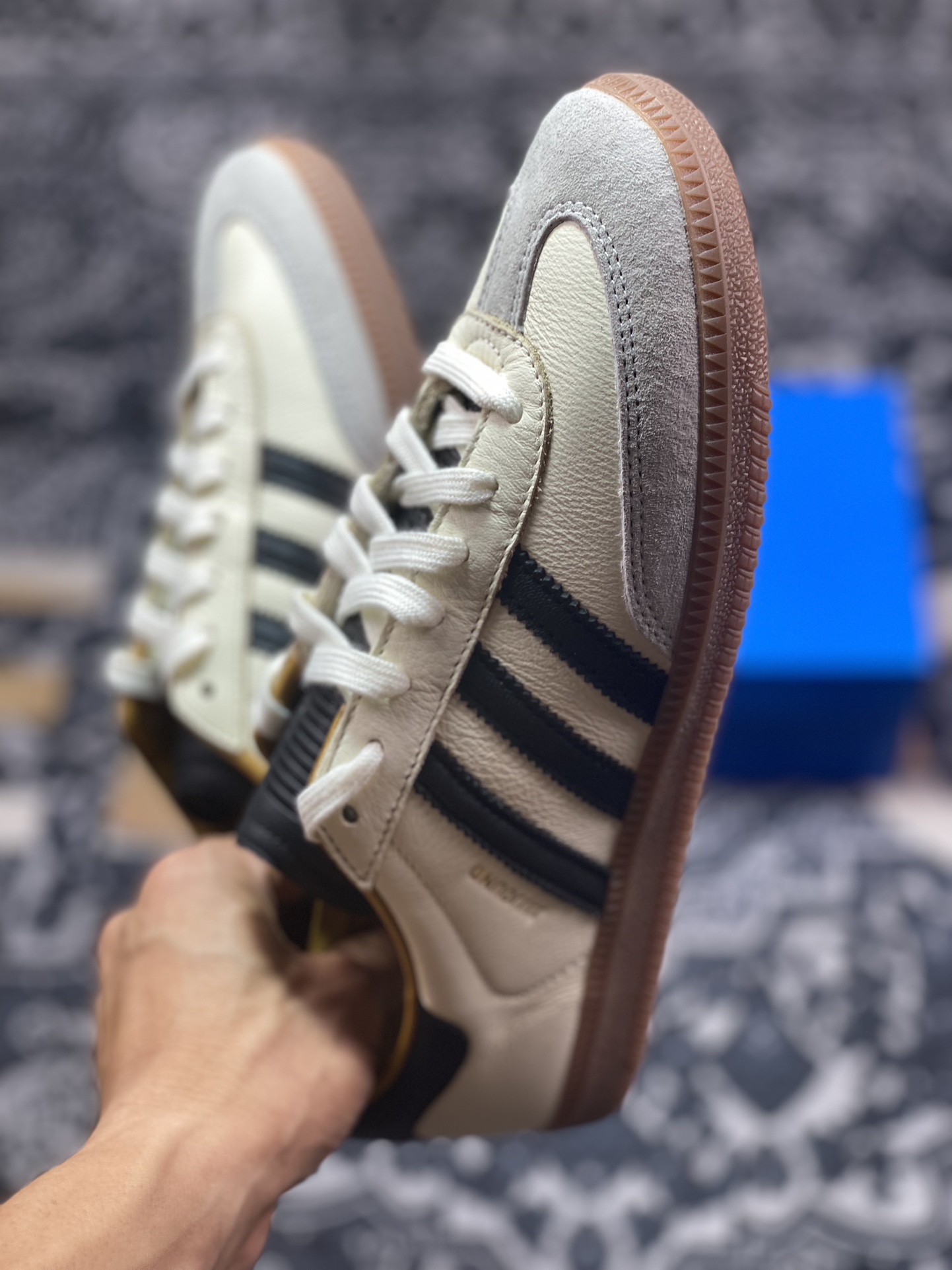 优选 原装级别 总裁 JJJJound x adidas originals Samba OG11低帮 板鞋 黑米色 ID8708