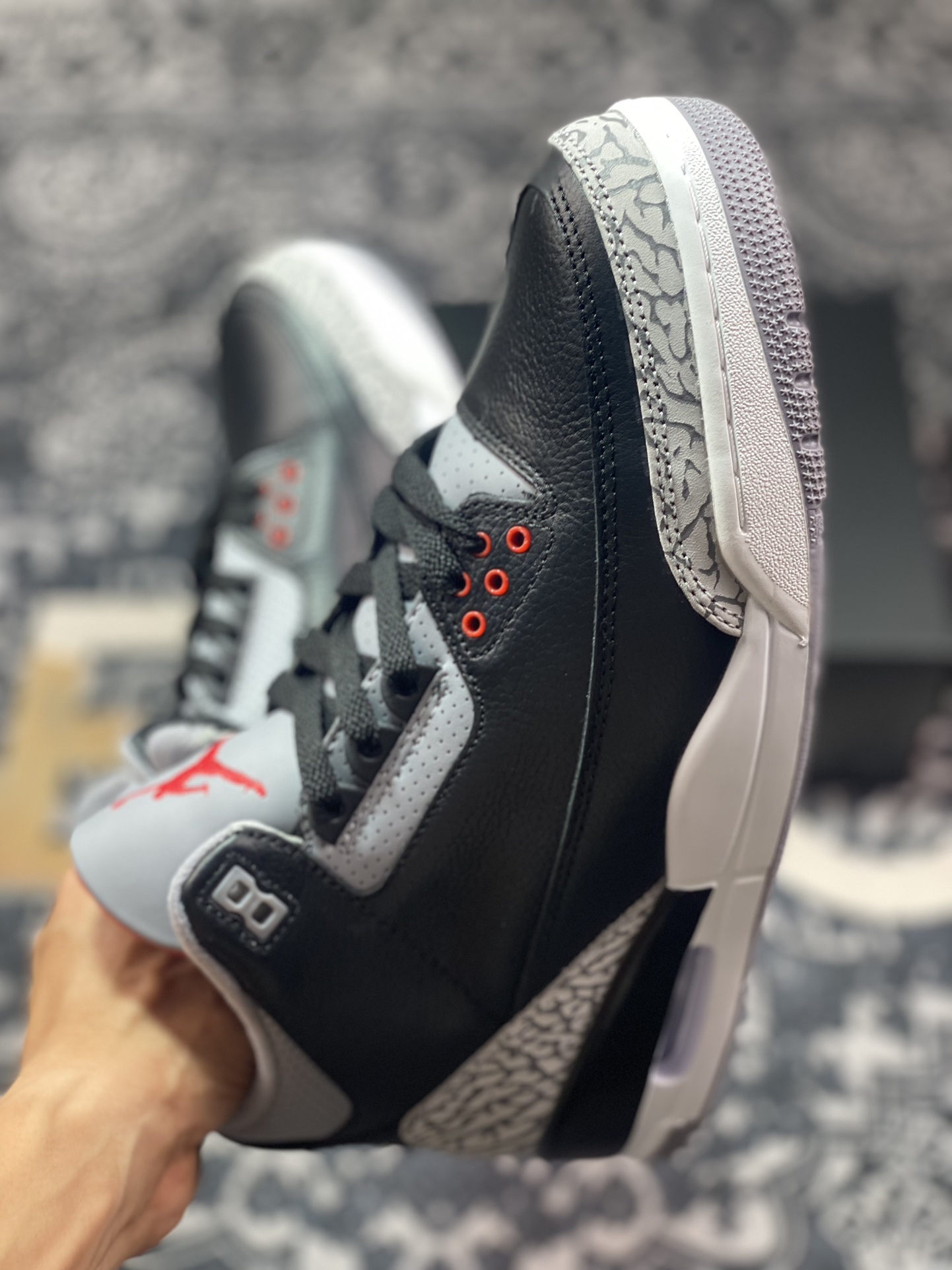 原装级别 F版 Air Jordan 3 ”Black Cement” AJ3 乔3元年黑水泥 DN3707-010