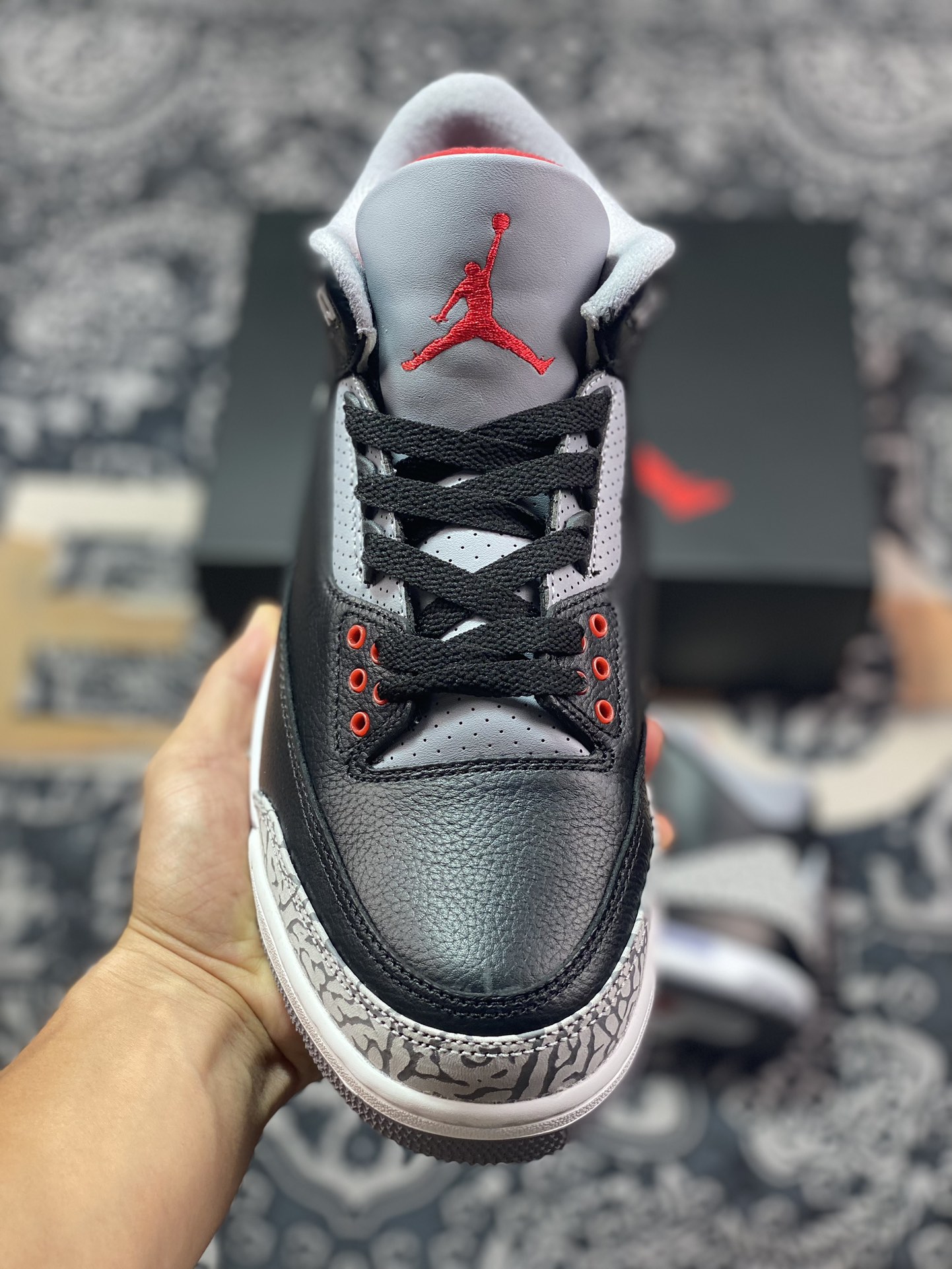 原装级别 F版 Air Jordan 3 ”Black Cement” AJ3 乔3元年黑水泥 DN3707-010