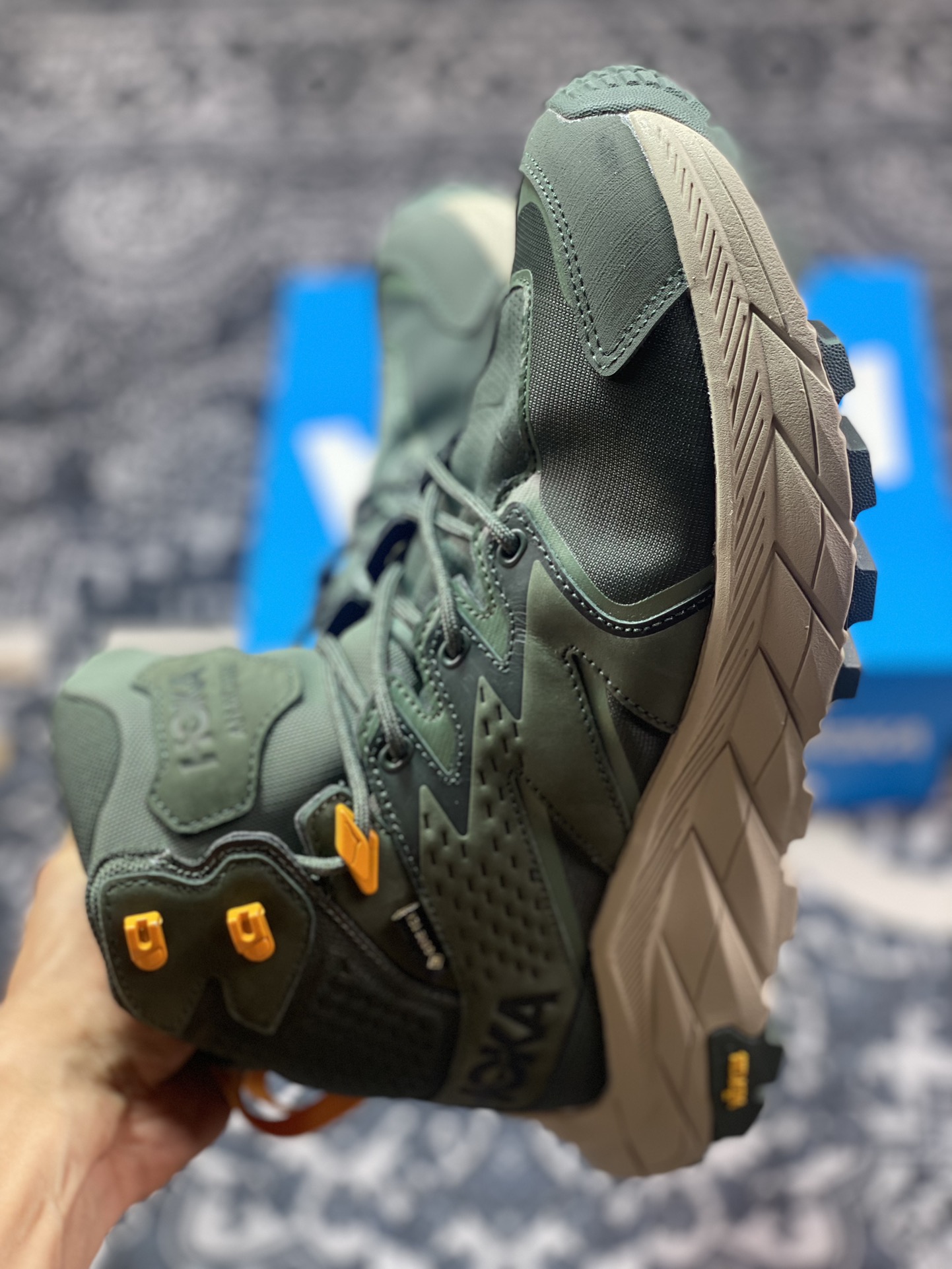 Hoka One One Kaha 2 High GTX Gore-Tex卡哈二代系列高帮登山运动鞋“磨砂军绿水蓝”1123155/DBRYL