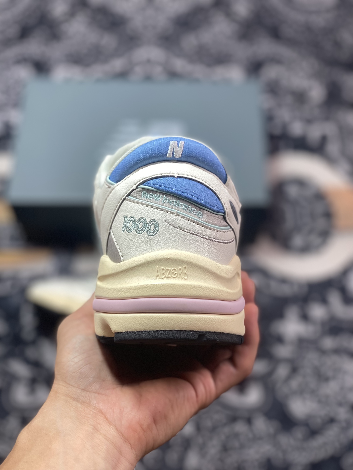 NB新百伦New Balance M1000”Angora/Moonrock”系列低帮慢跑鞋“金奶白浅蓝粉”M1000WA