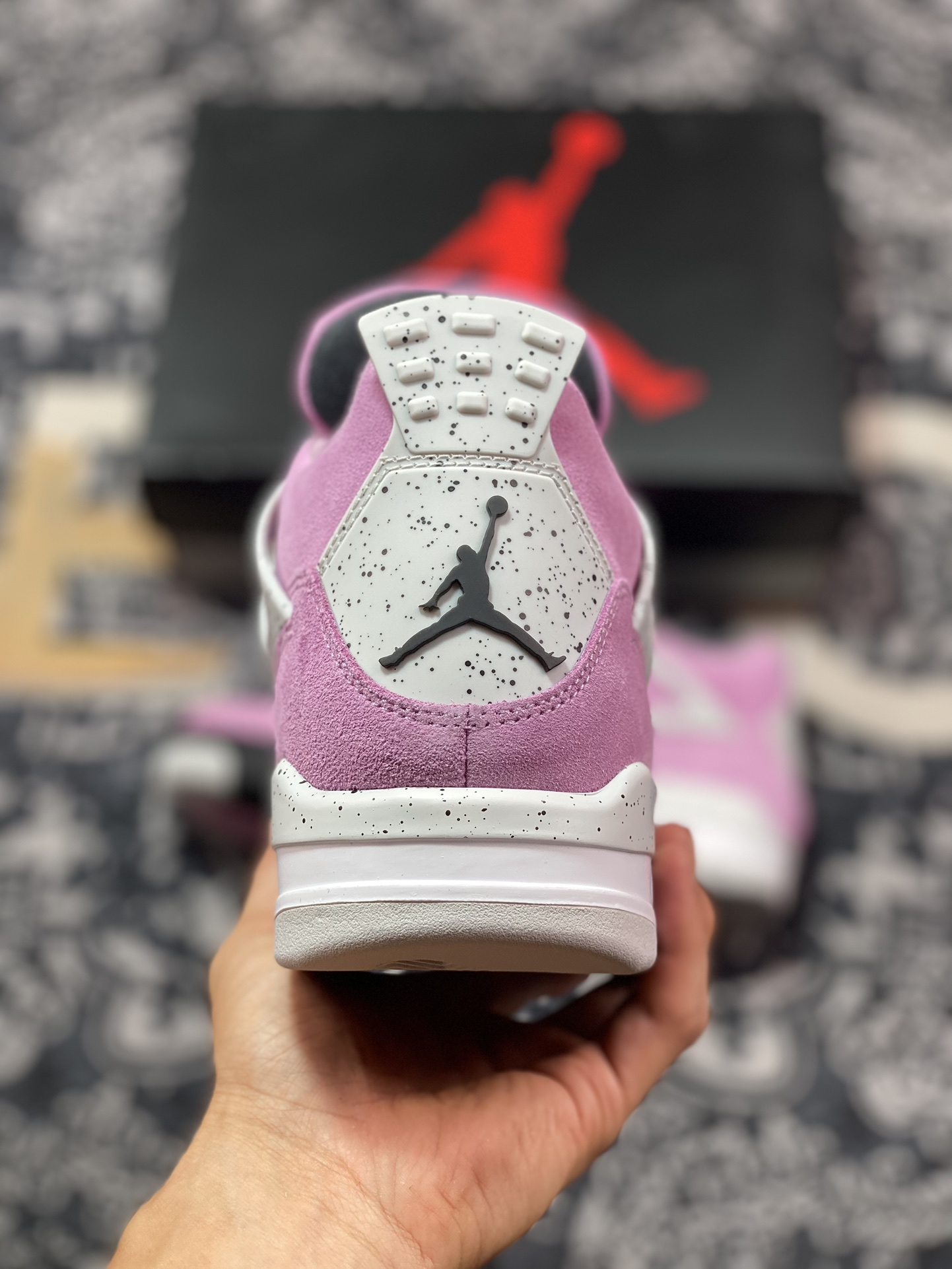 东莞大厂出品 Air Jordan 4 ”Orchid” 粉黑 AQ9129-501