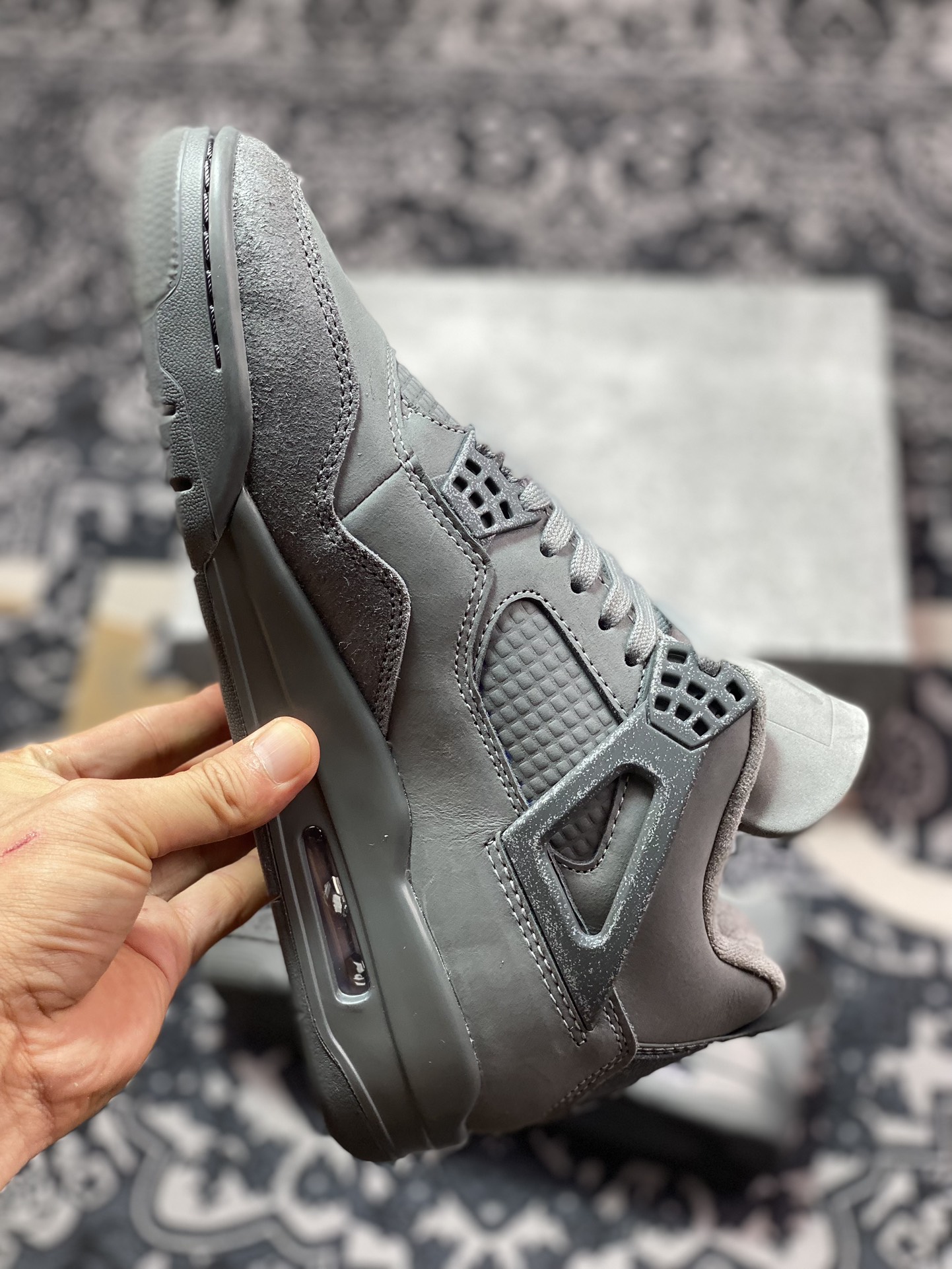 OG纯原工厂出品 Air Jordan 4 ” Smoke Grey ” AJ4乔4 文化篮球鞋 烟灰 FQ7928-001