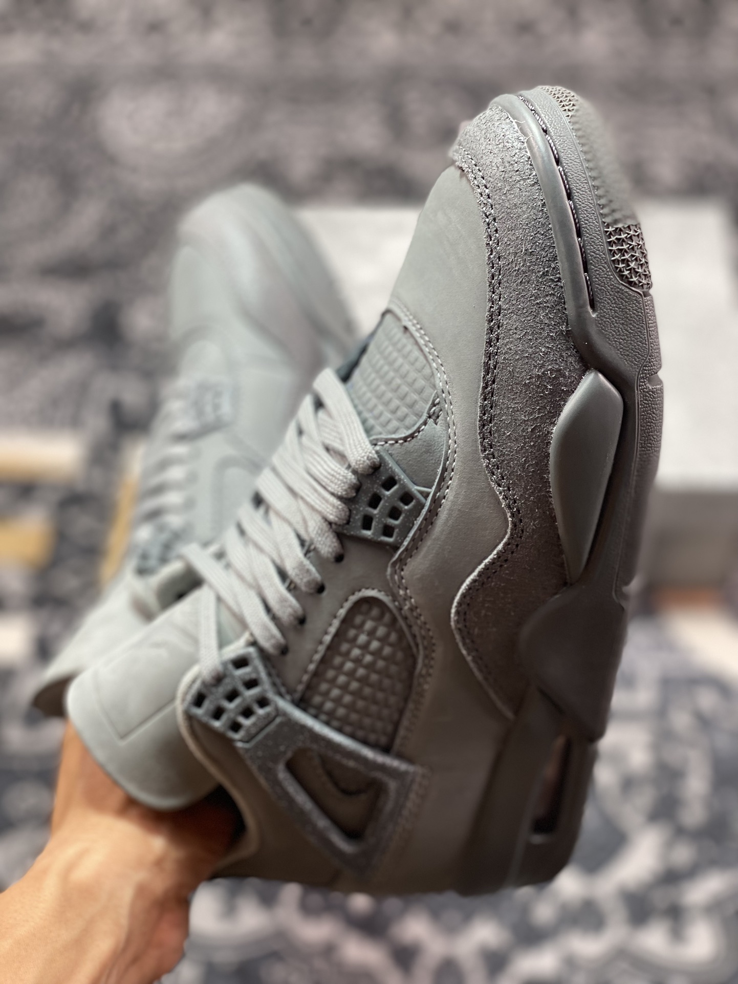 OG纯原工厂出品 Air Jordan 4 ” Smoke Grey ” AJ4乔4 文化篮球鞋 烟灰 FQ7928-001