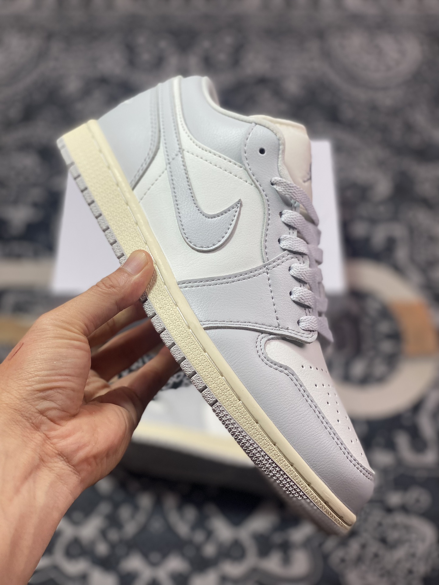 原厂级别 Air Jordan 1 Retro Low 灰白 DC0774-103