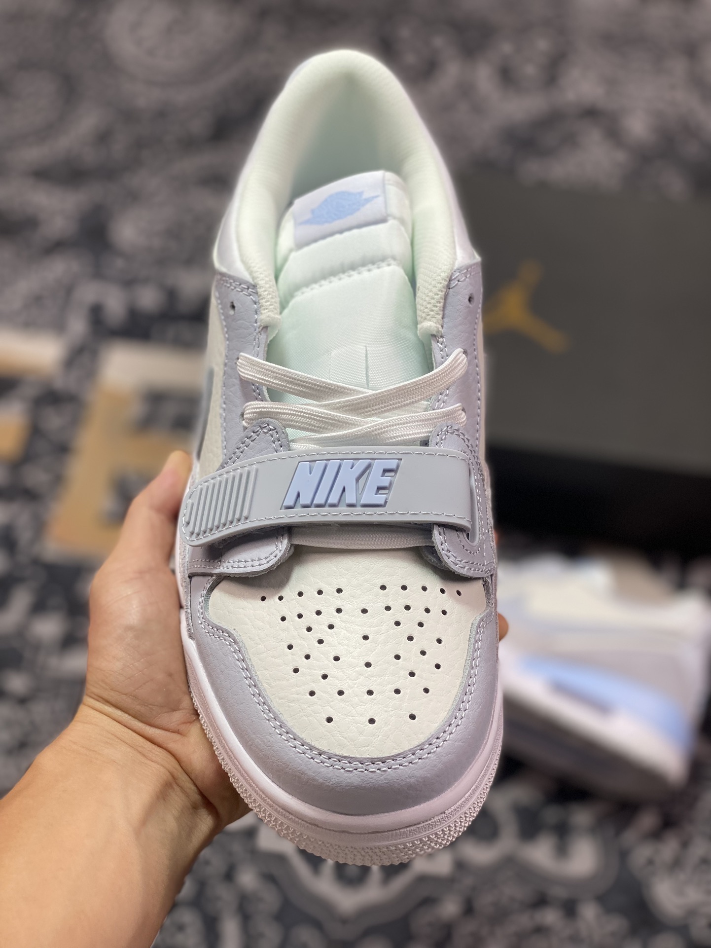 耐克Nike Air Jordan Legacy 312 Low”Ashen Slate/Glacier Blue”乔丹运动篮球鞋“石板灰白冰川蓝”HQ1190-101