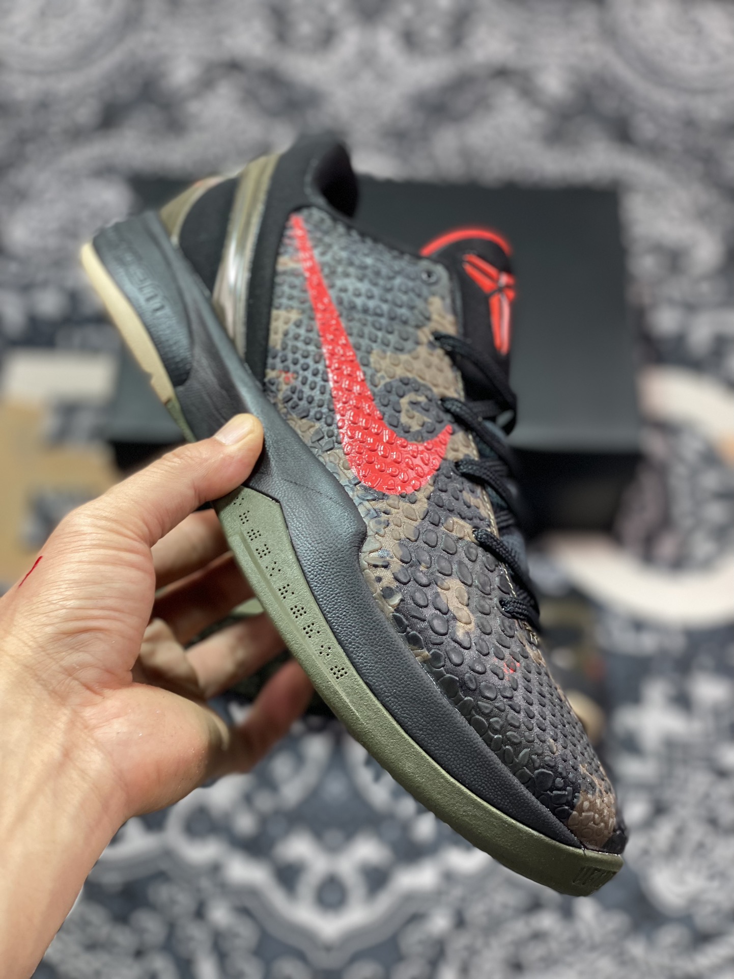 NK Zoom Kobe 6 科比六代签名实战篮球鞋 军绿迷彩 FQ3546-001