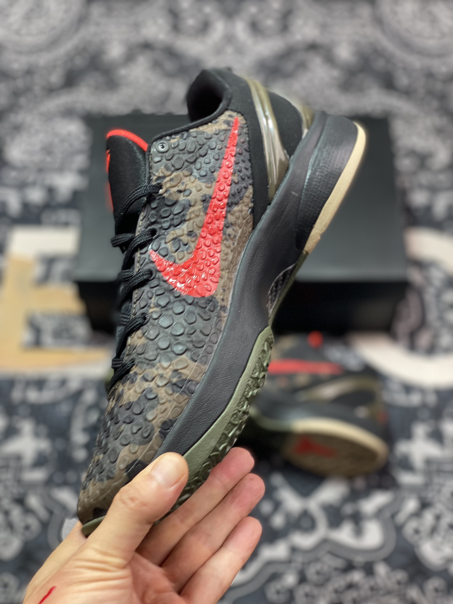 NK Zoom Kobe 6 科比六代签名实战篮球鞋 军绿迷彩 FQ3546-001