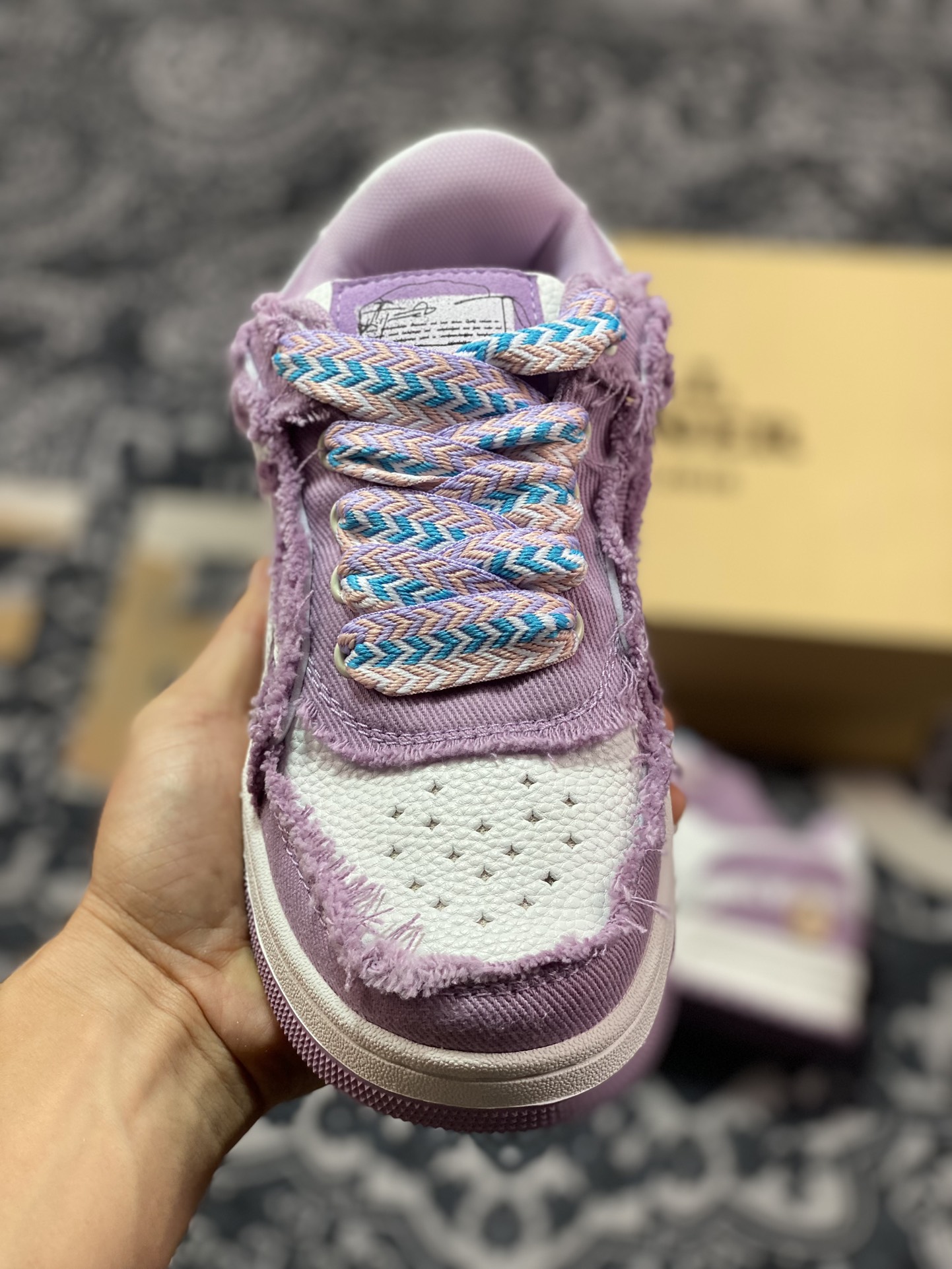 Killwinner Noah's ark Low Sneaker 破碎流星系列复古板鞋“牛仔布鲜芋紫白流星”202314350313