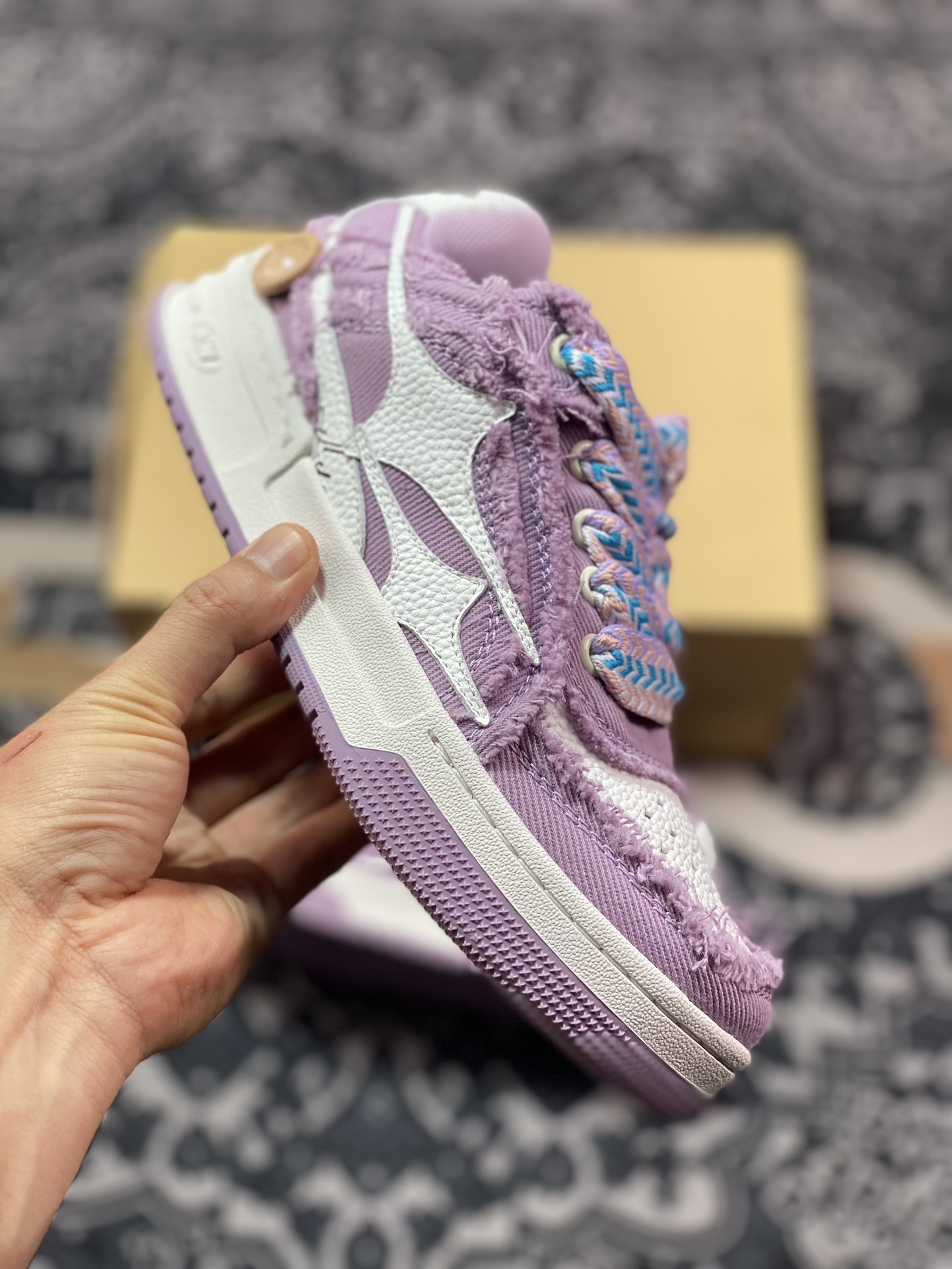 Killwinner Noah's ark Low Sneaker 破碎流星系列复古板鞋“牛仔布鲜芋紫白流星”202314350313
