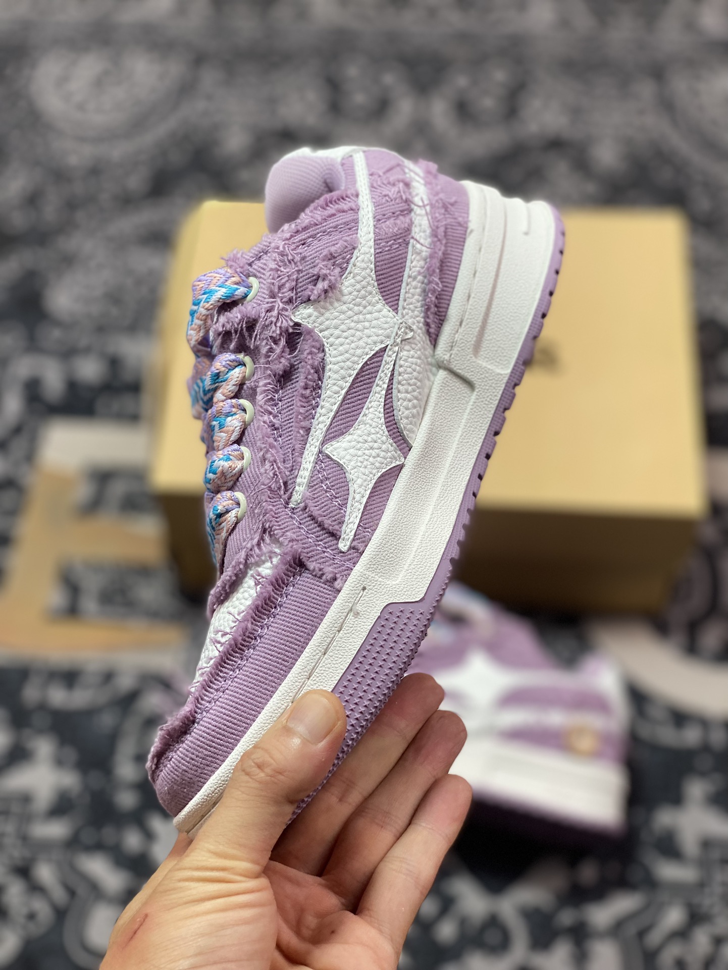 Killwinner Noah's ark Low Sneaker 破碎流星系列复古板鞋“牛仔布鲜芋紫白流星”202314350313