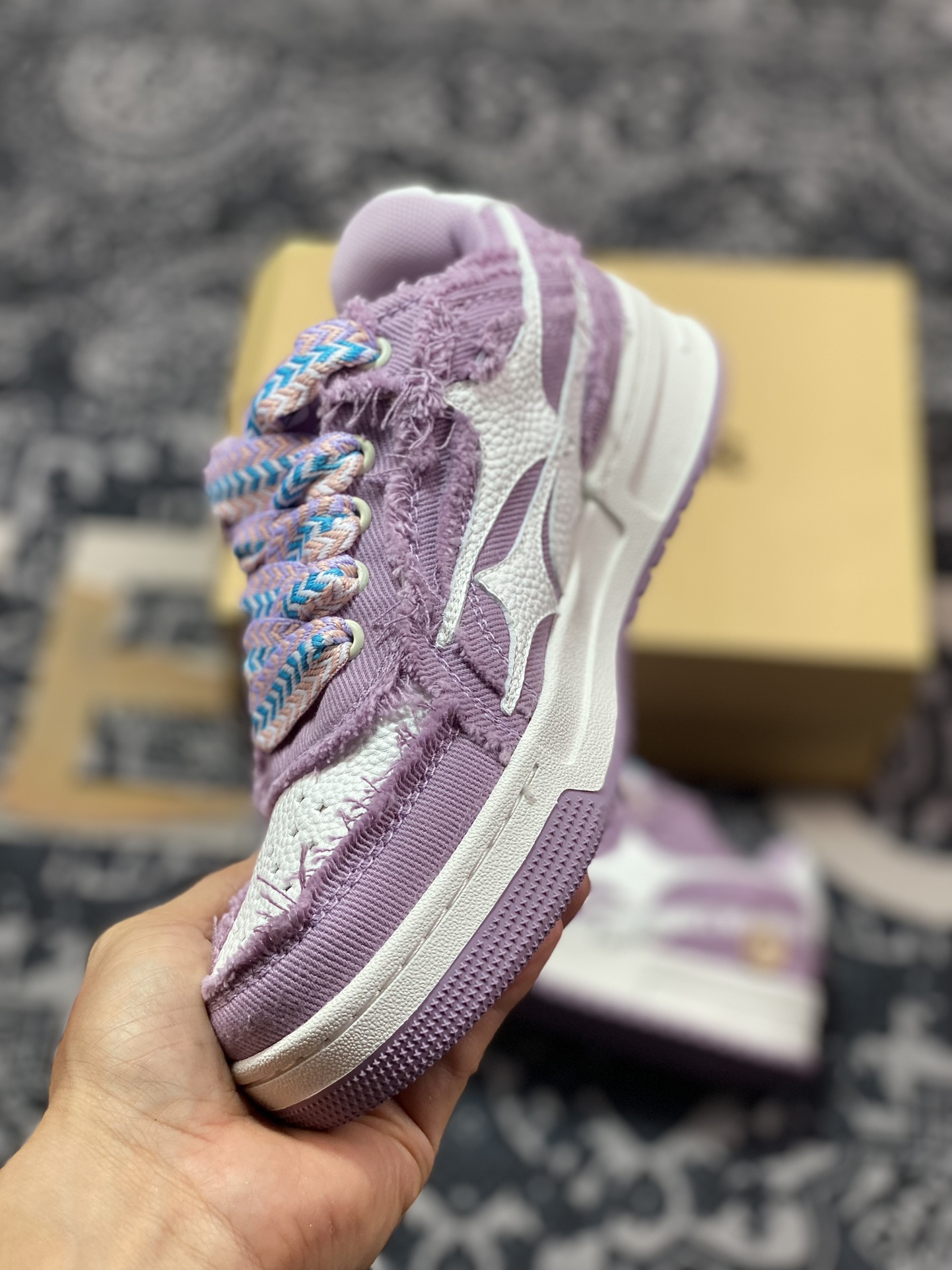 Killwinner Noah's ark Low Sneaker 破碎流星系列复古板鞋“牛仔布鲜芋紫白流星”202314350313
