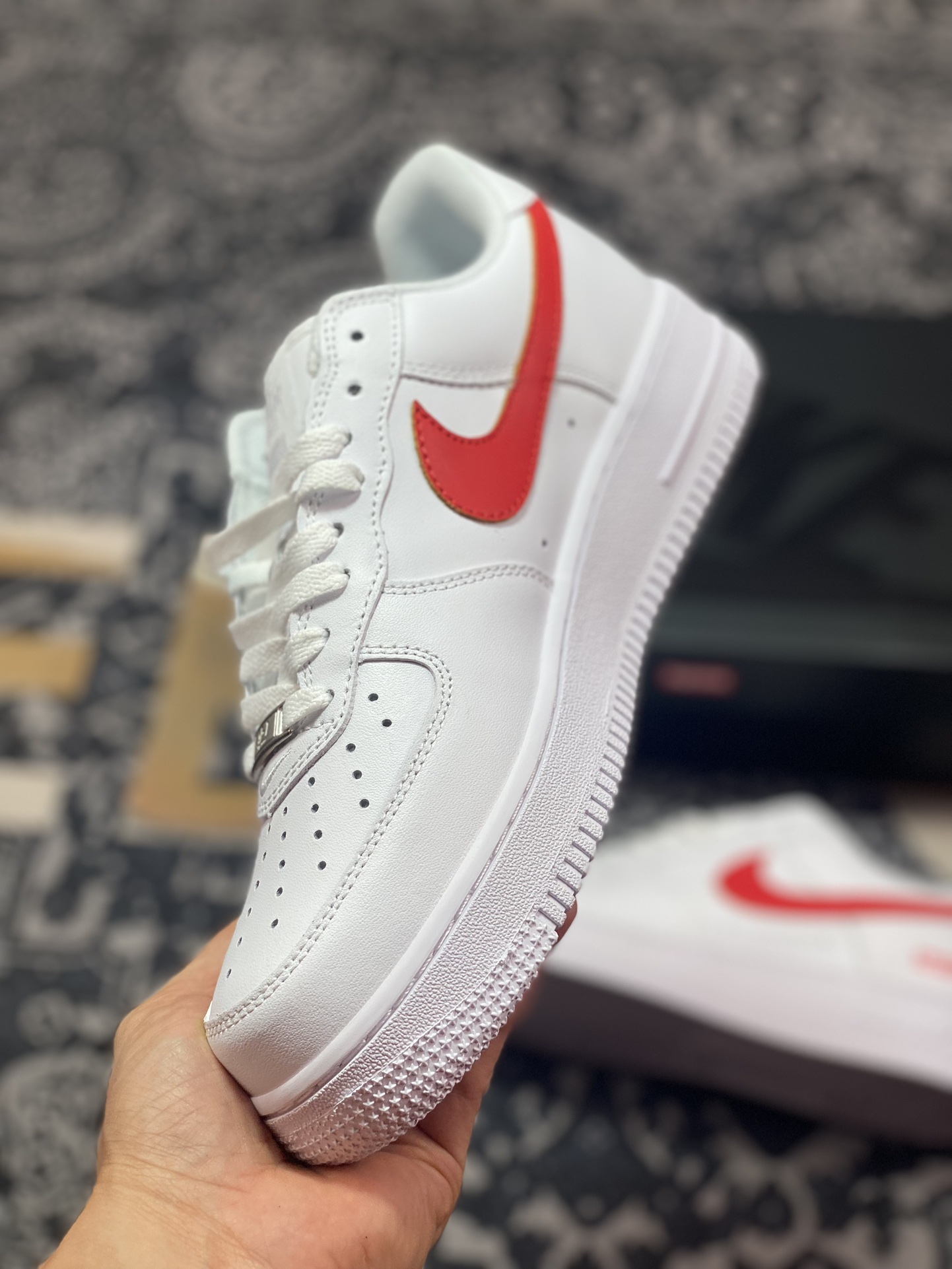 Sup x Air Force 1 Low 白红 CU9225-101