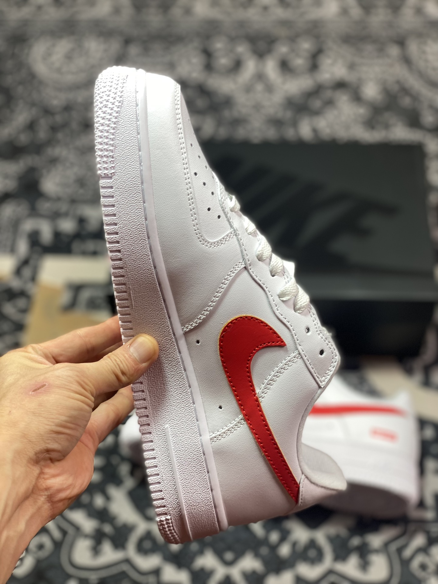 Sup x Air Force 1 Low 白红 CU9225-101