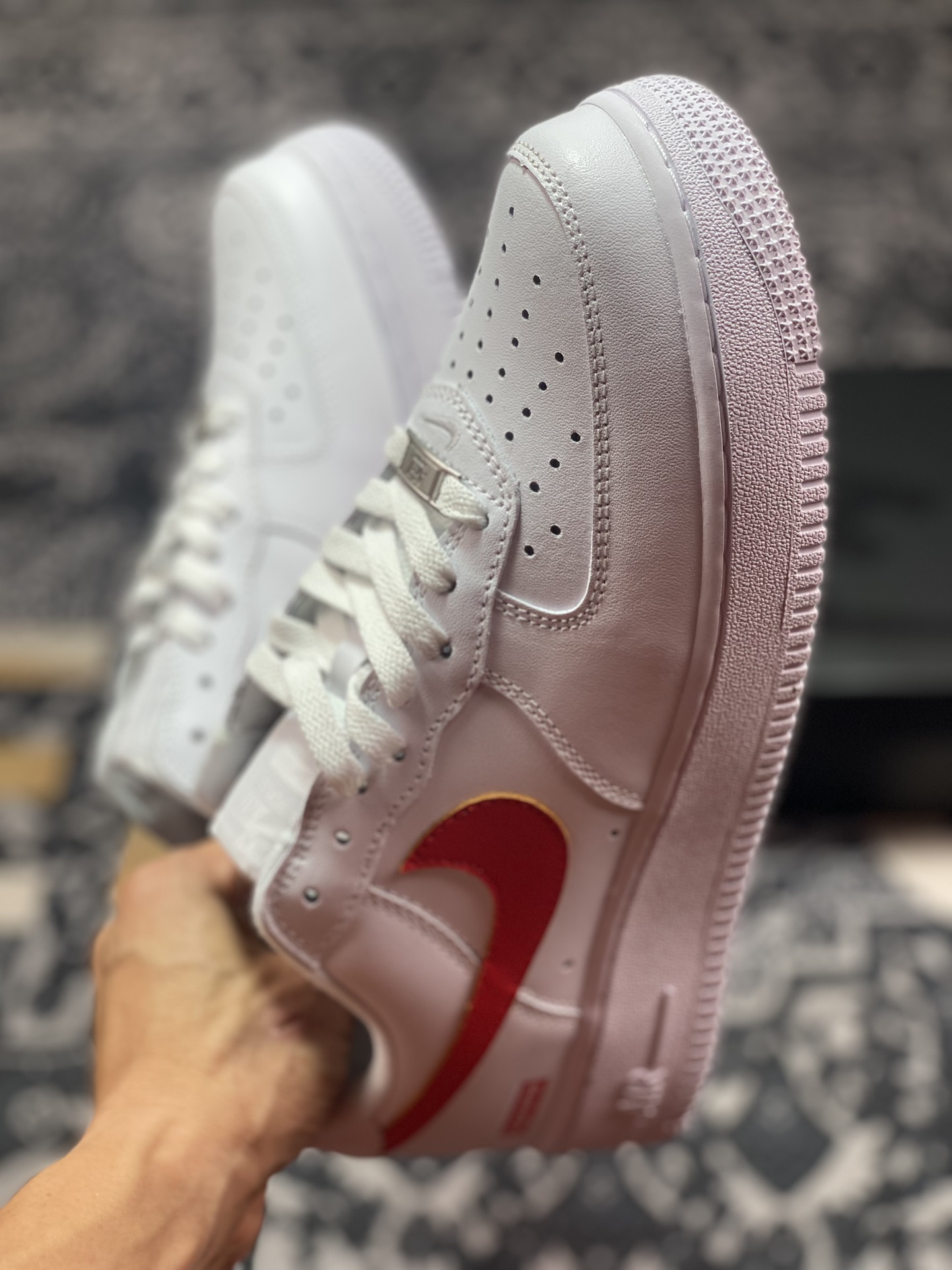 Sup x Air Force 1 Low 白红 CU9225-101