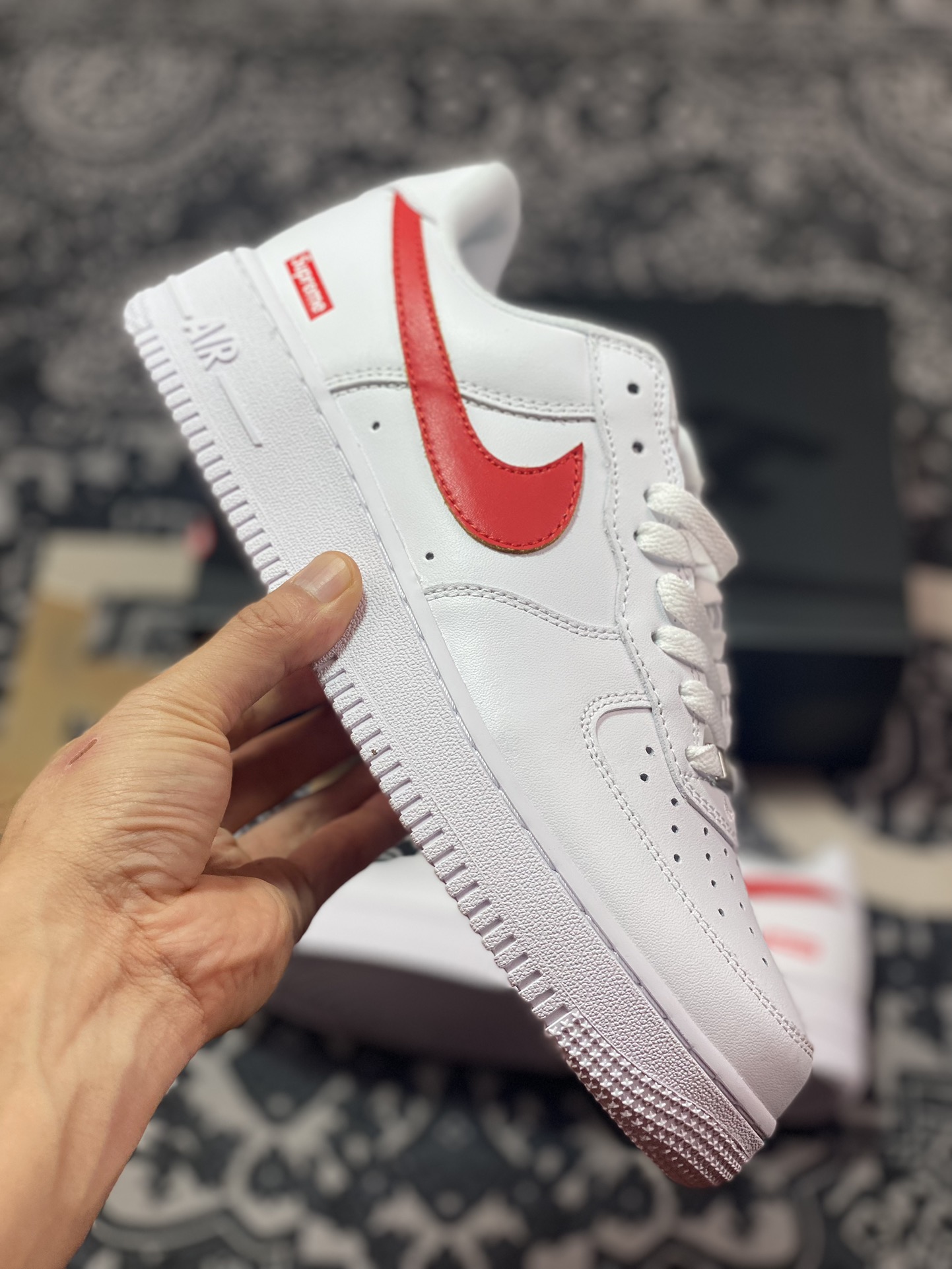 Sup x Air Force 1 Low 白红 CU9225-101