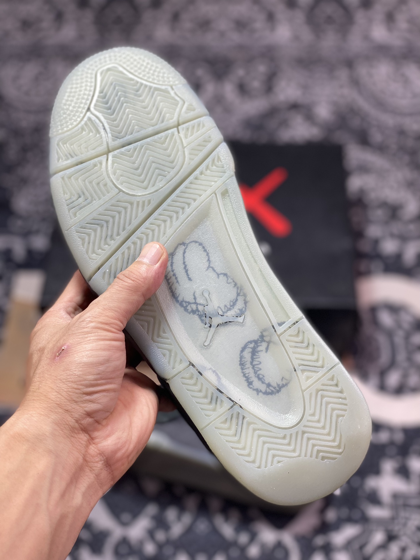 Kaws x Air Jordan 4 AJ4乔4 限量联名 黑麂皮 930155-001 男子文化篮球鞋