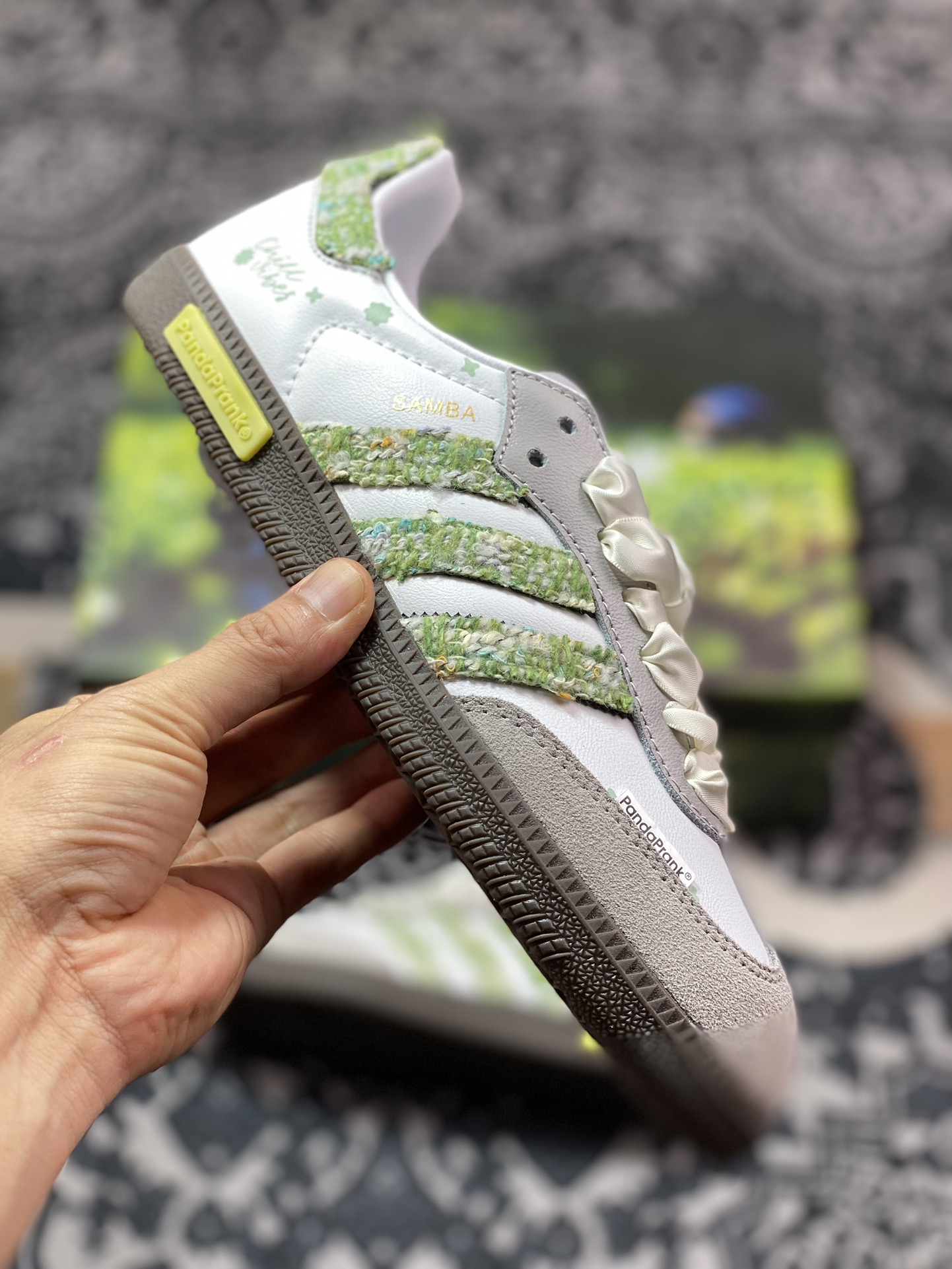 0 阿迪达斯/三叶草Adidas Originals Samba OG 桑巴舞系列板鞋“白灰绿满园春”B75806